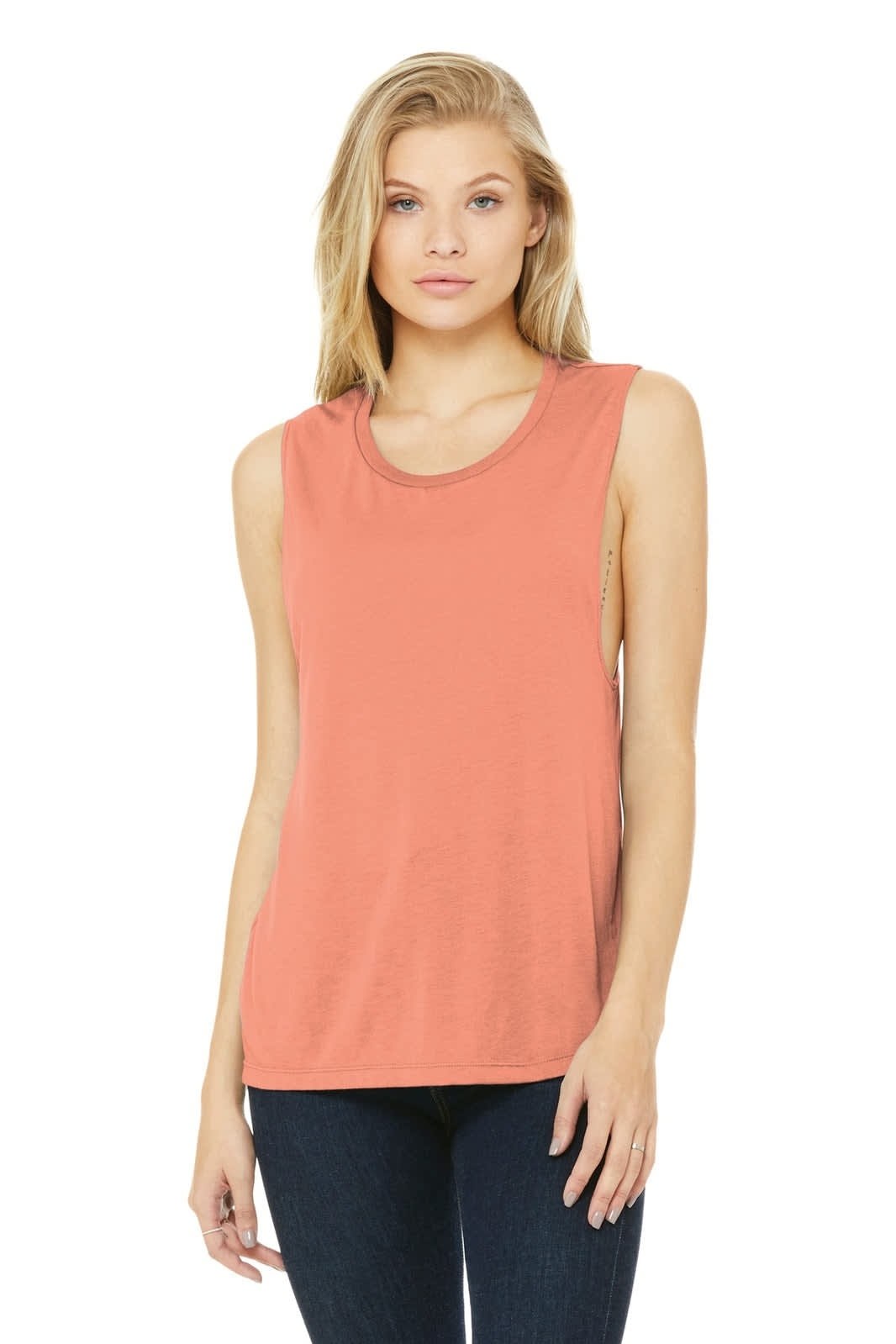 BELLA+CANVAS  Women's Flowy Scoop Muscle Tank