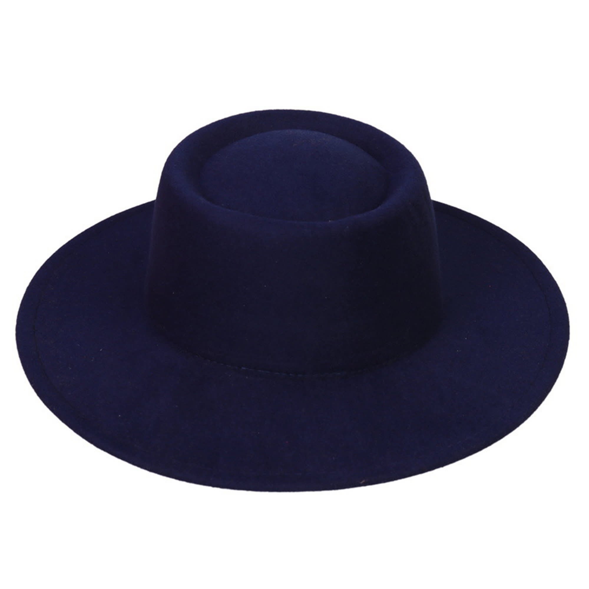 Flat Top Felt Fedora Hat