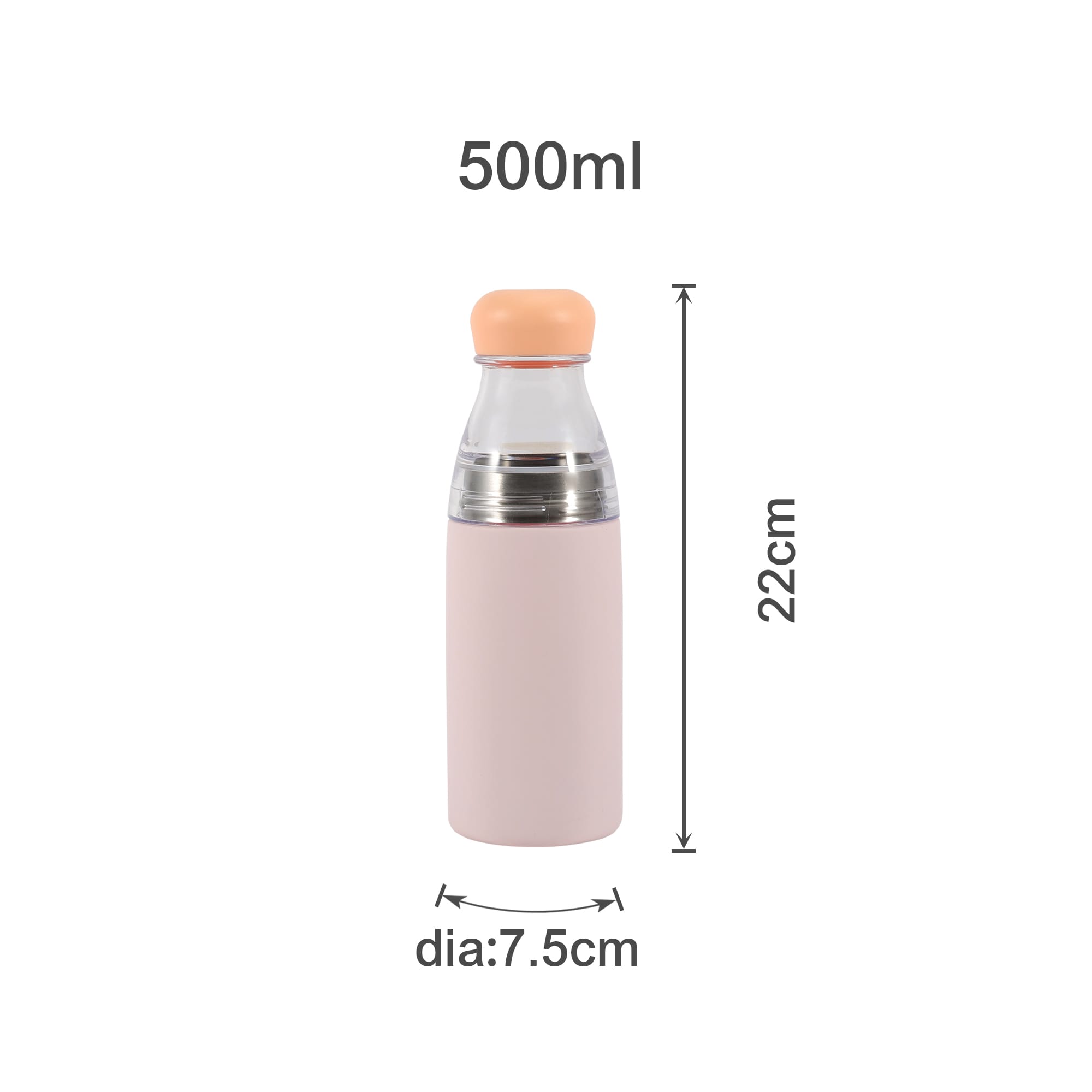 500ML 2 in 1 Stainless Steel Vacuum Bottle