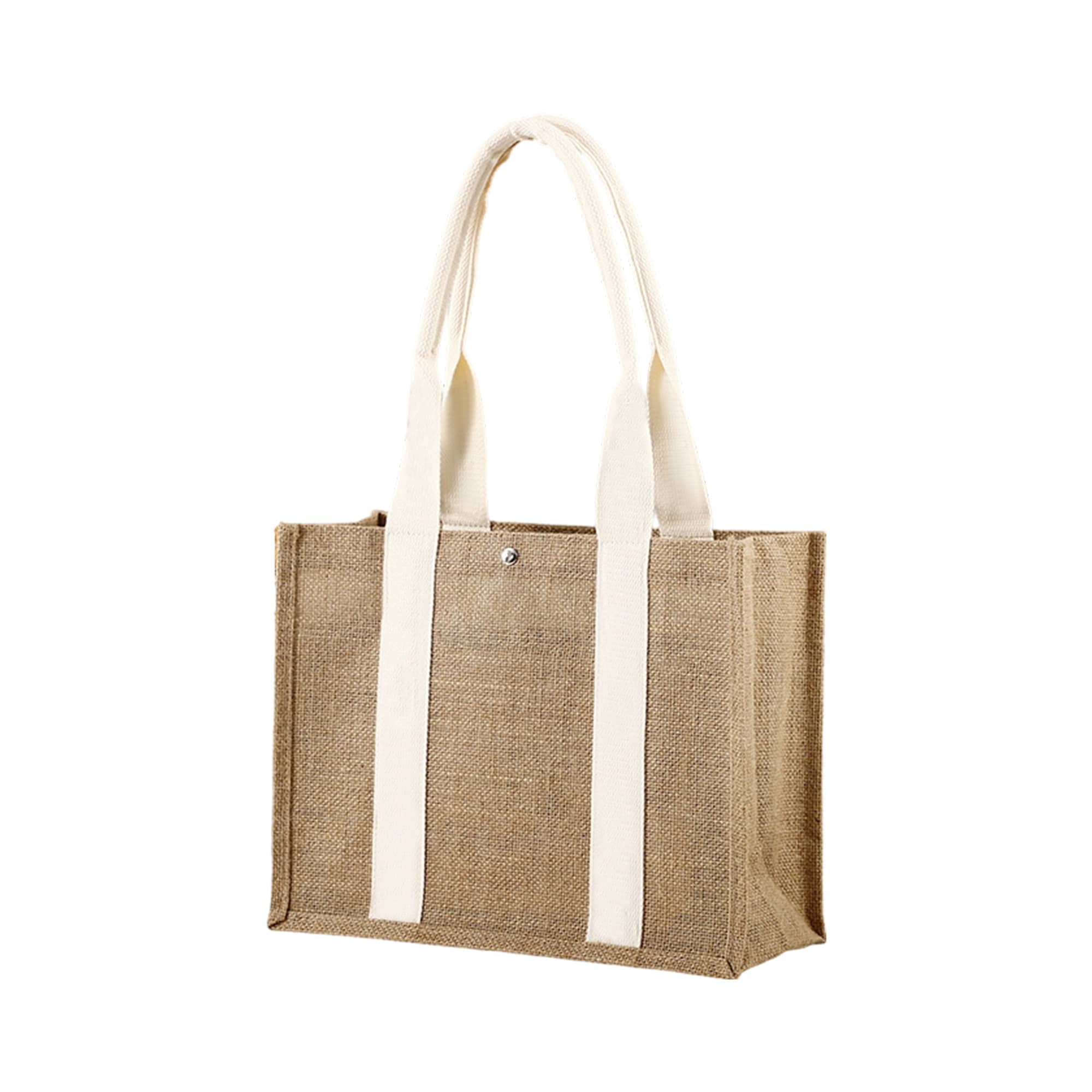 Custom Handle Jute Tote Bag