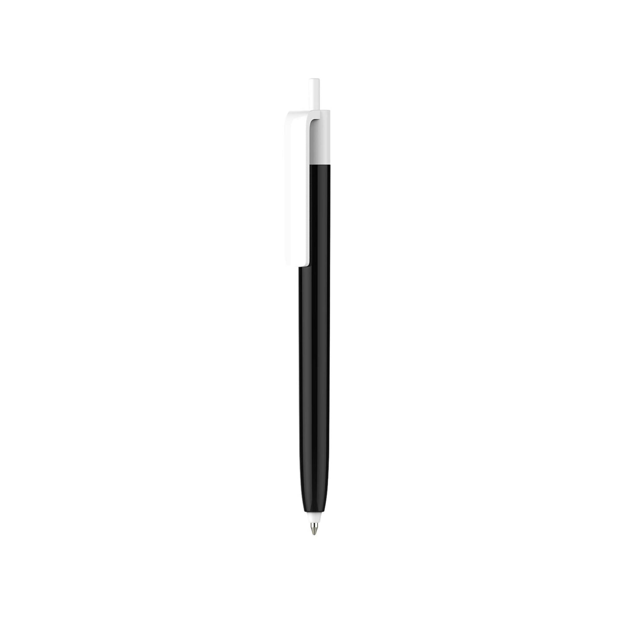 Push Button Pen - Colour Barrel with Creamy White Cap