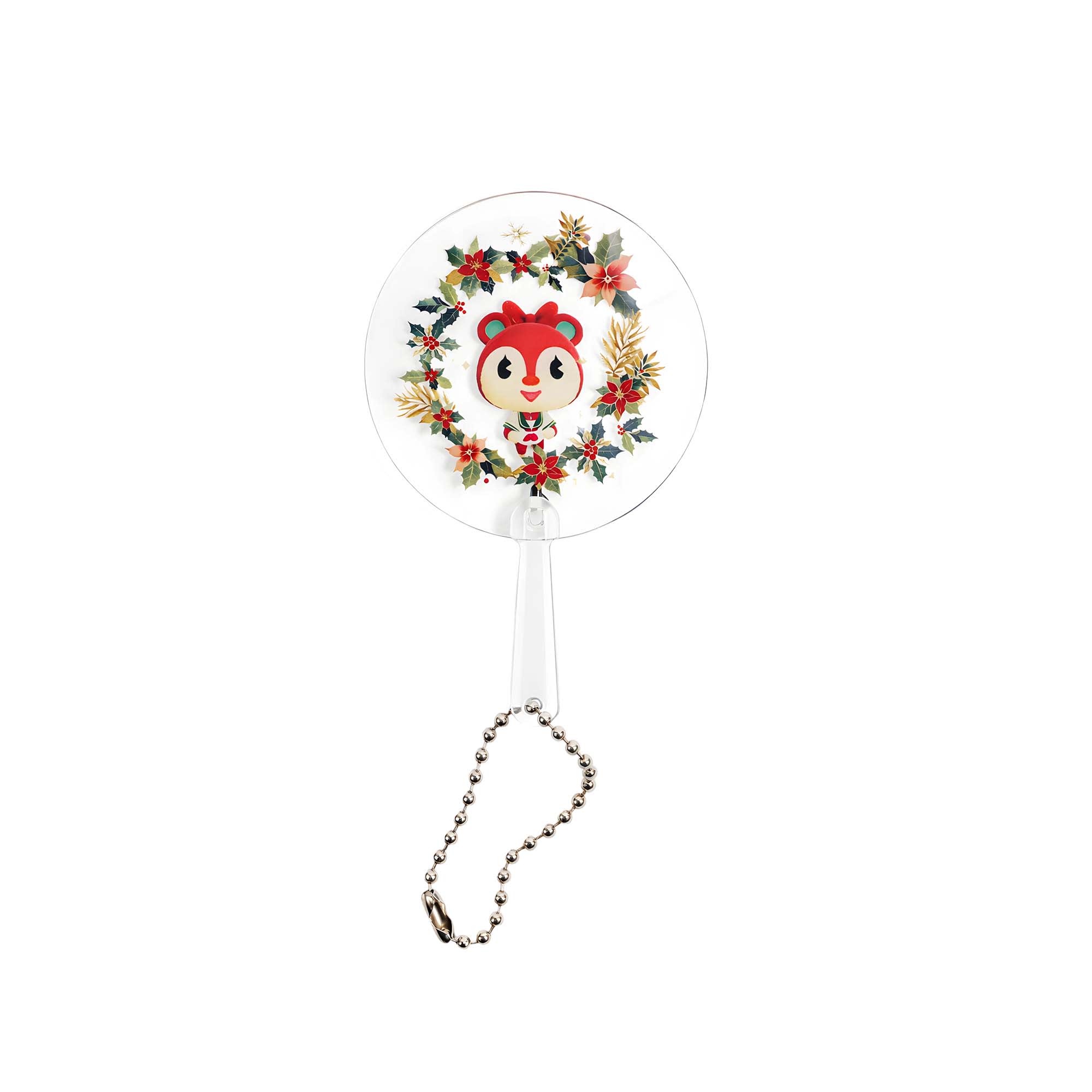 Mini PVC Hand Fan with Keychain