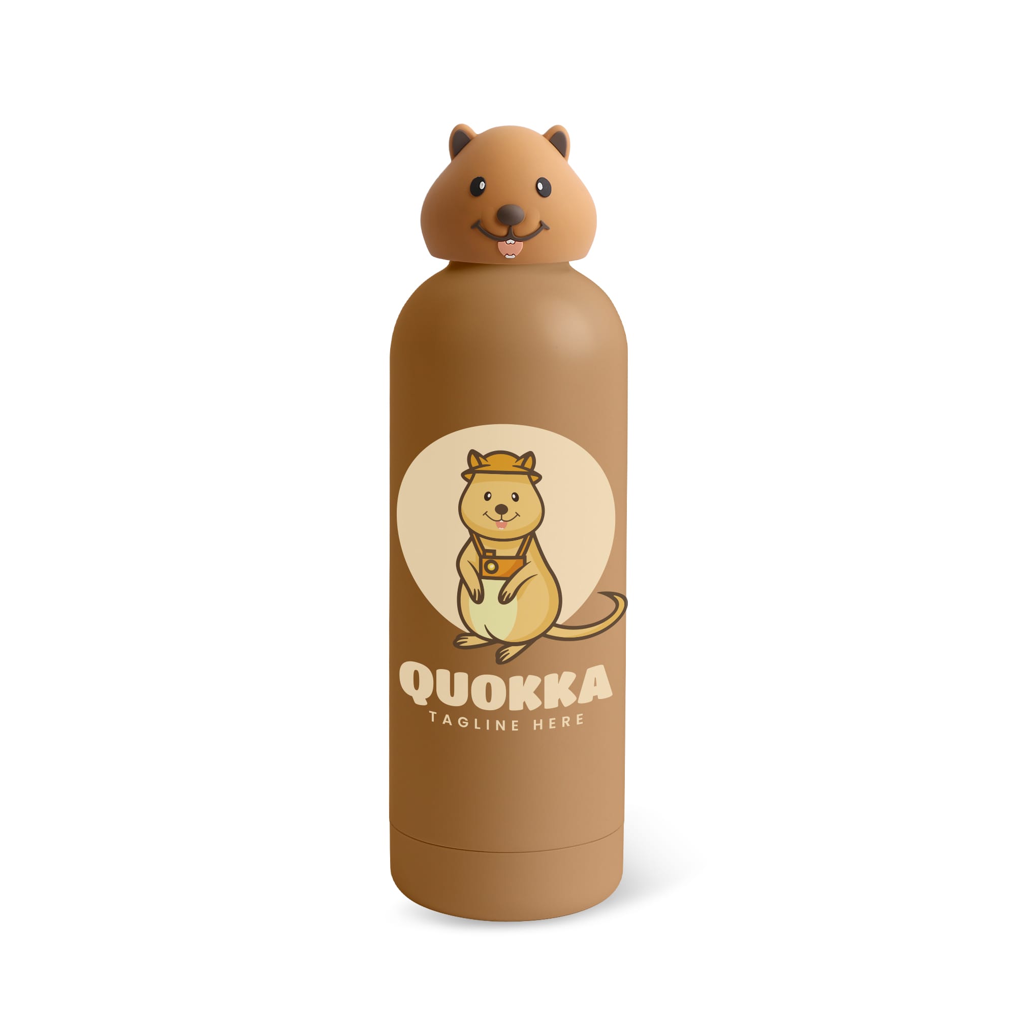 Double Wall Vacuum Bottle with Animal Head