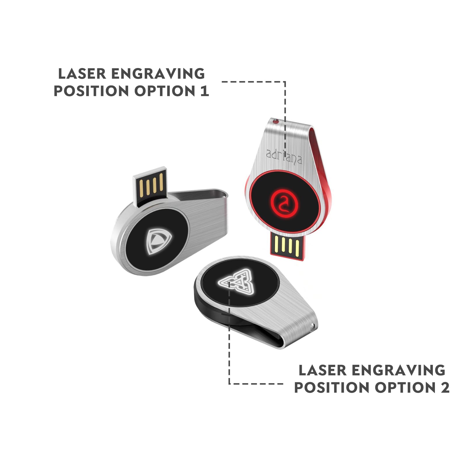 Swivel Lighting Logo Flash Drive