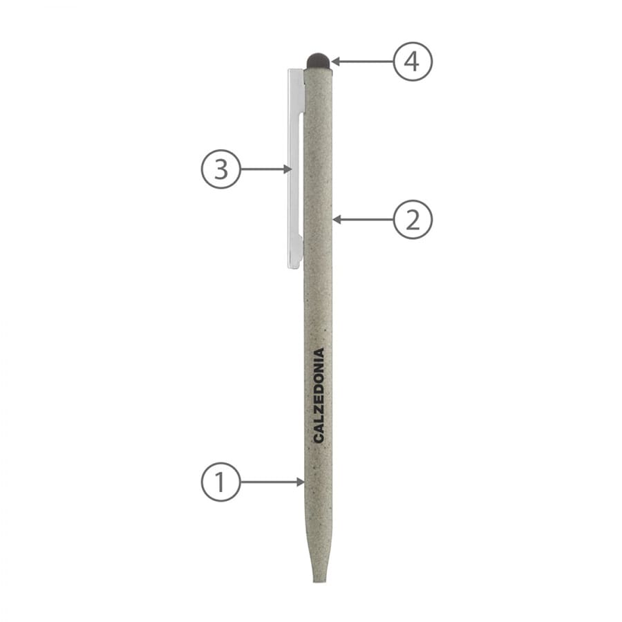 BND78S SARI STYLUS, THIN TWIST METAL BALL PEN
