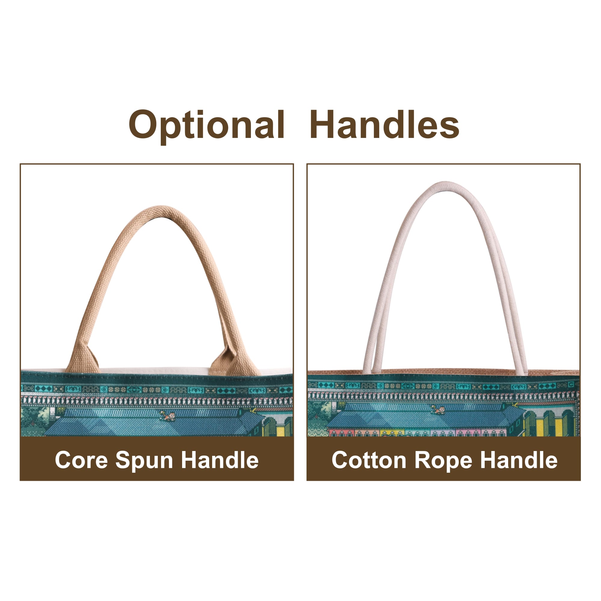 Canvas and Jute Tote Bag