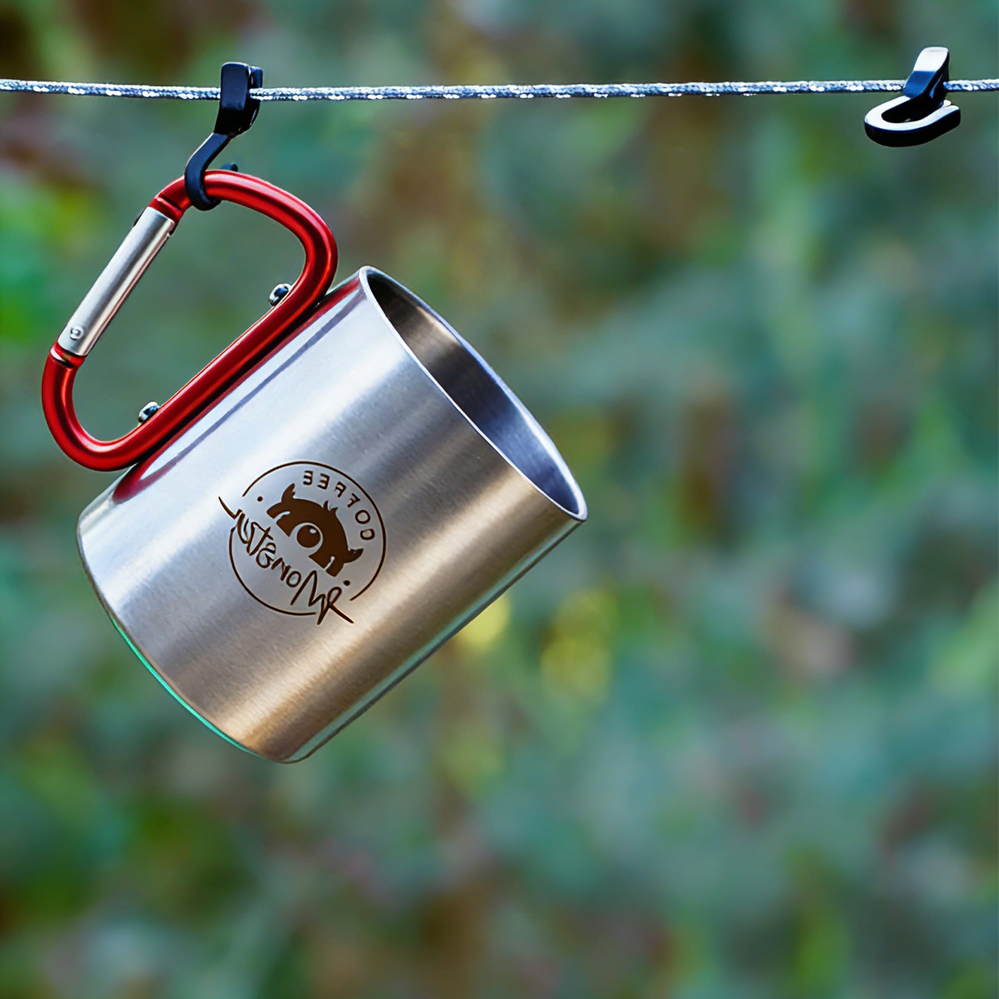170ML/280ML Stainless Steel Insulated Travel Mug with Carabiner Handle
