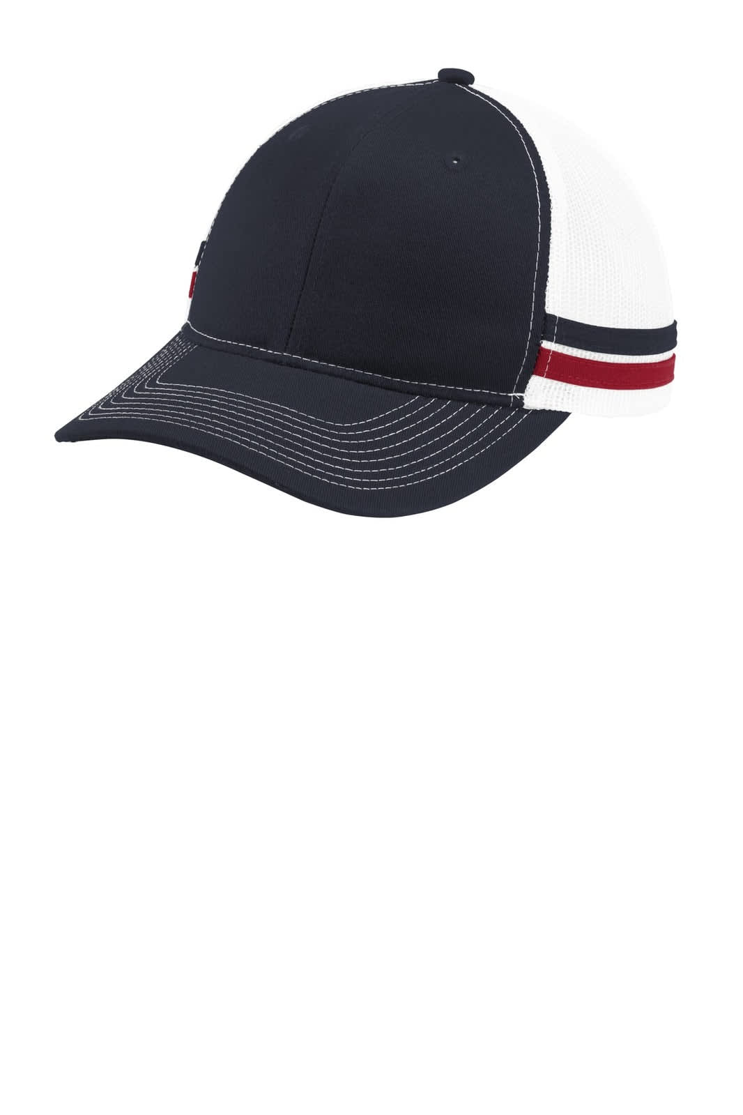 Port Authority  Two-Stripe Snapback Trucker Cap