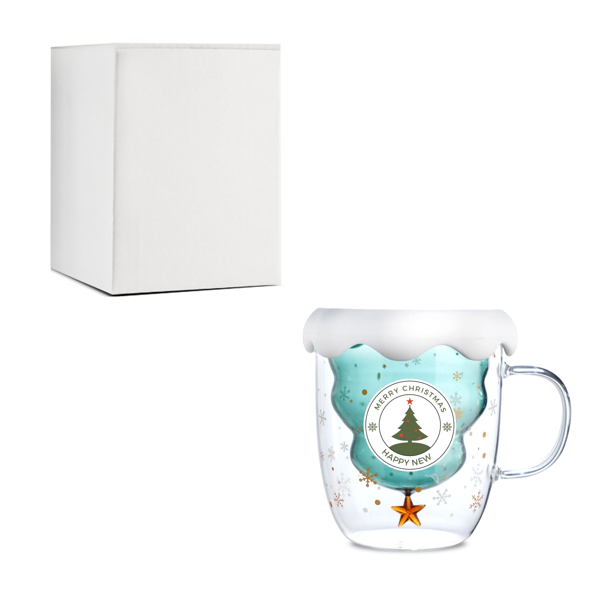Xmas Tree Double Wall Mug