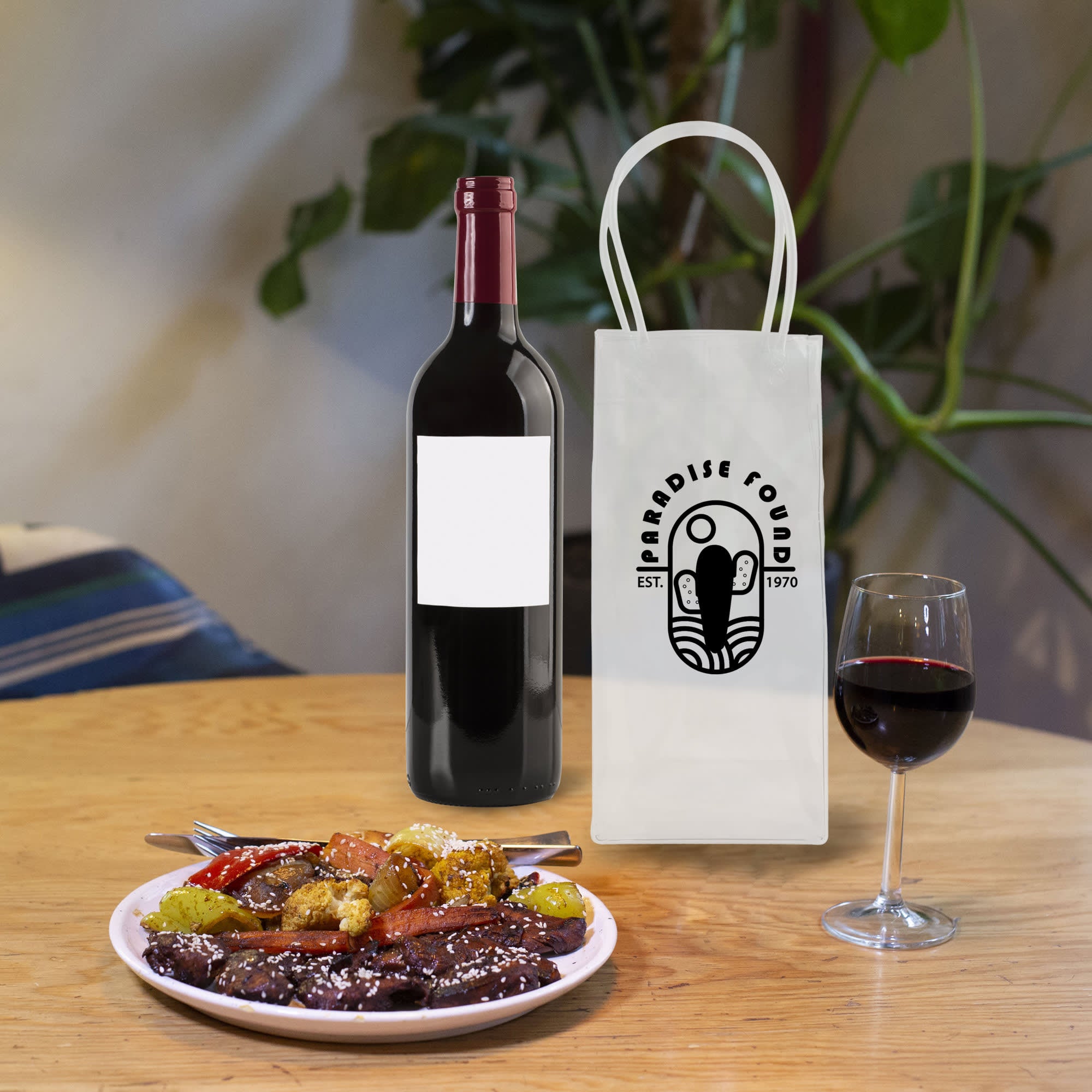 PVC Clear Wine Ice Tote Bag