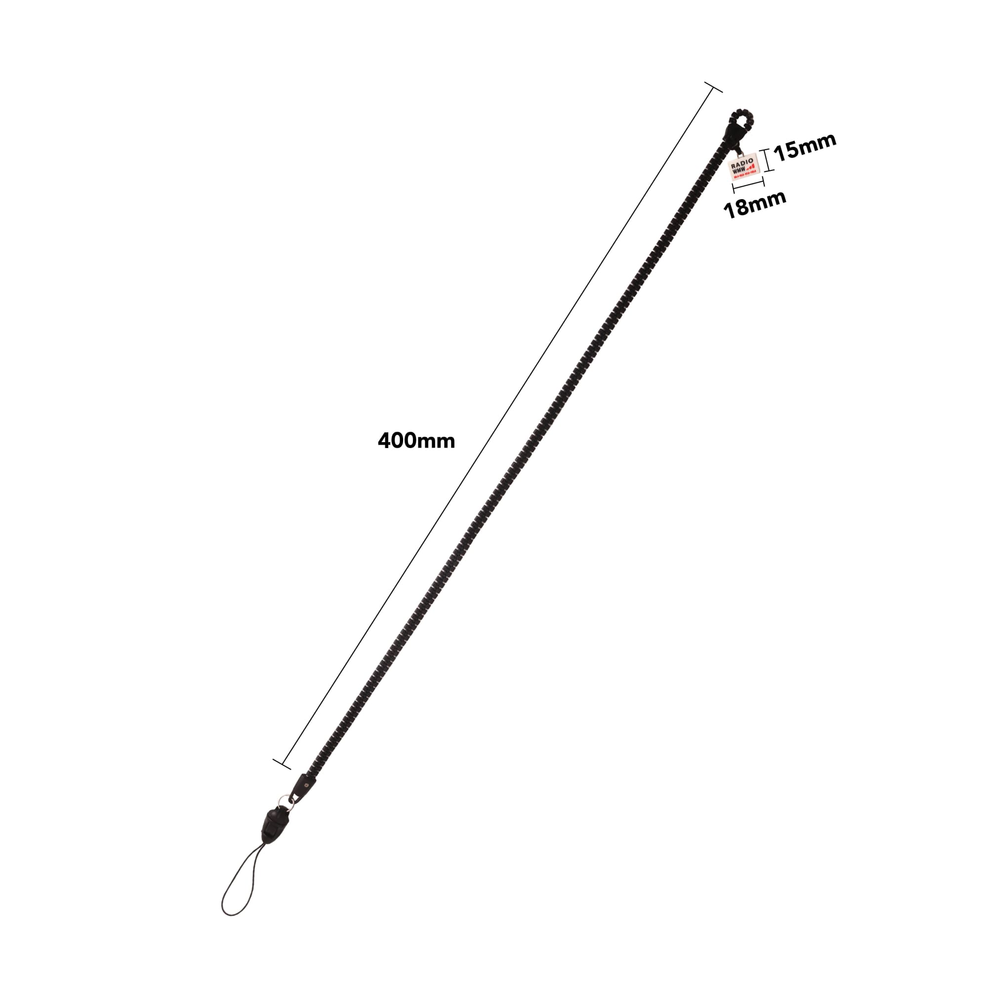 Zipper Lanyard with PVC Tag