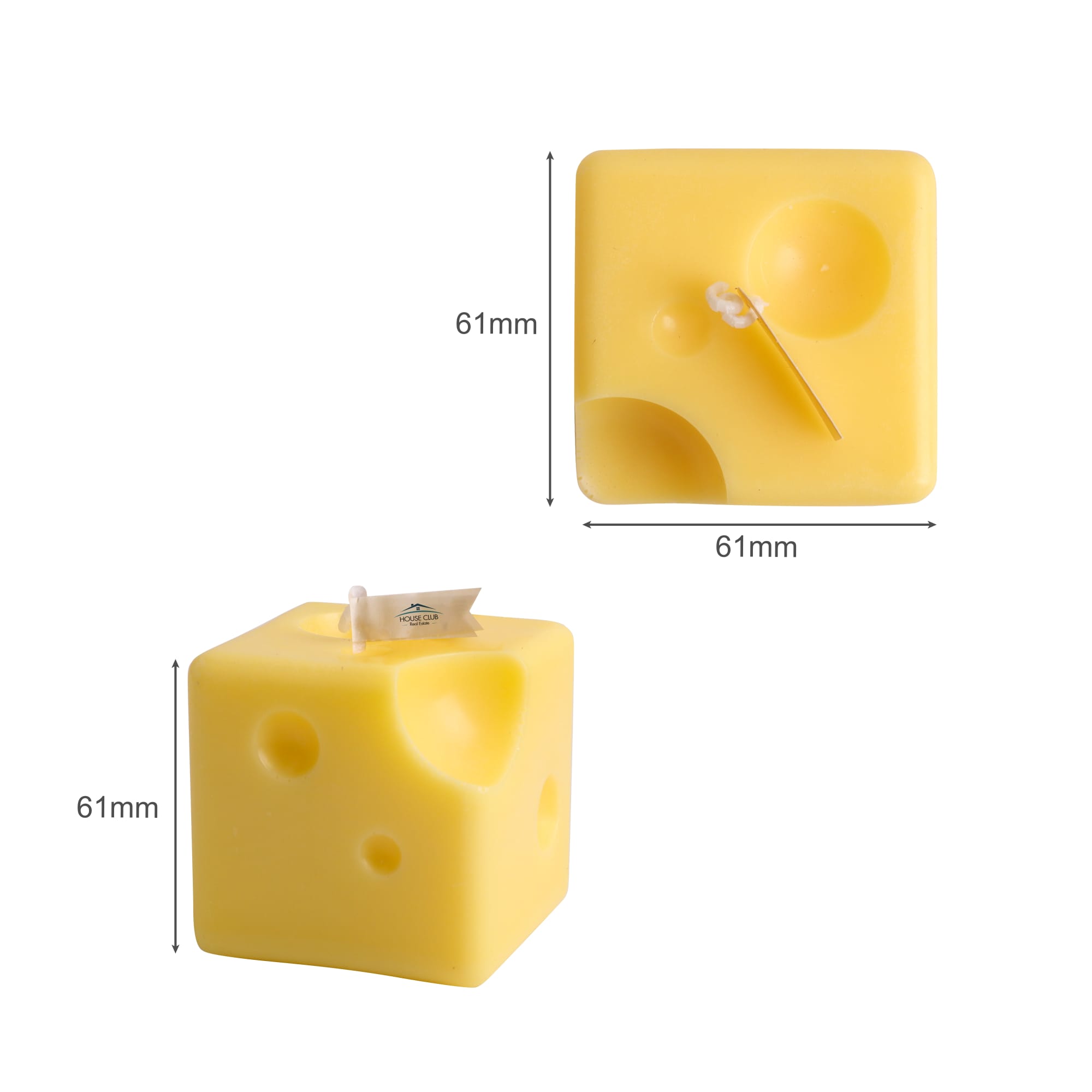 Square Cheese Shape Candles