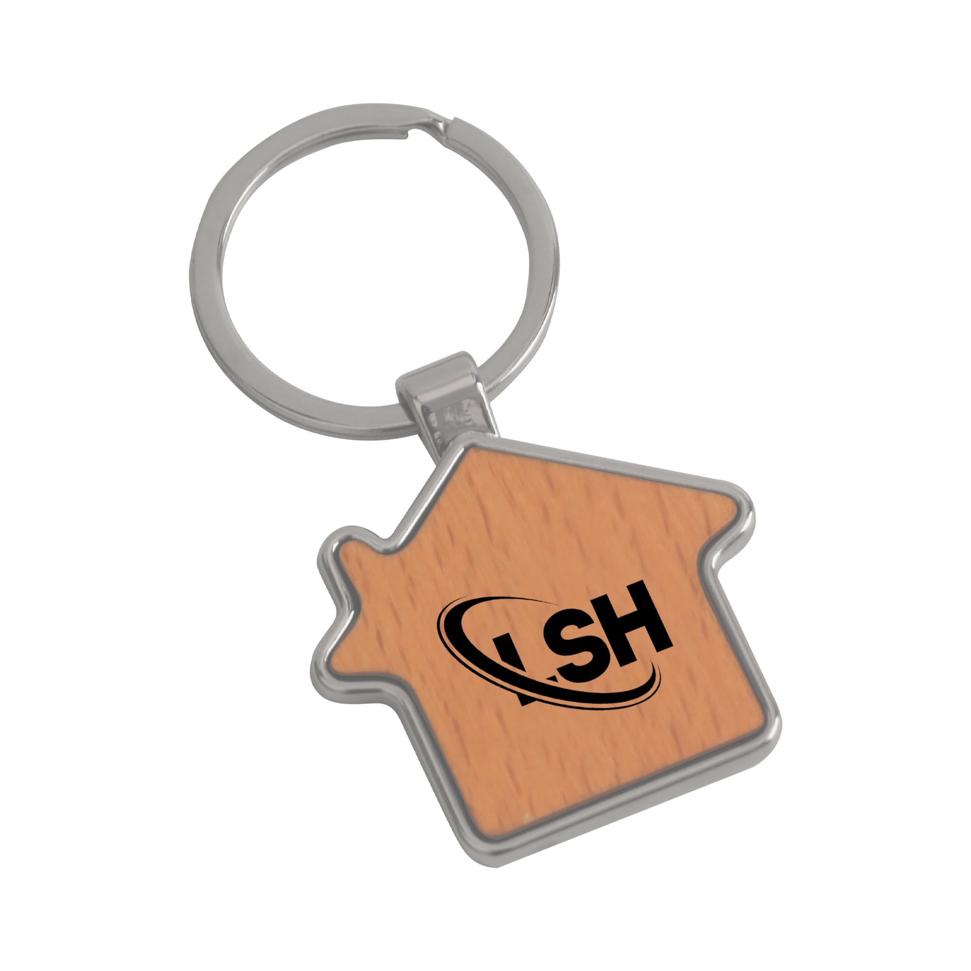 House Wooden Keyring