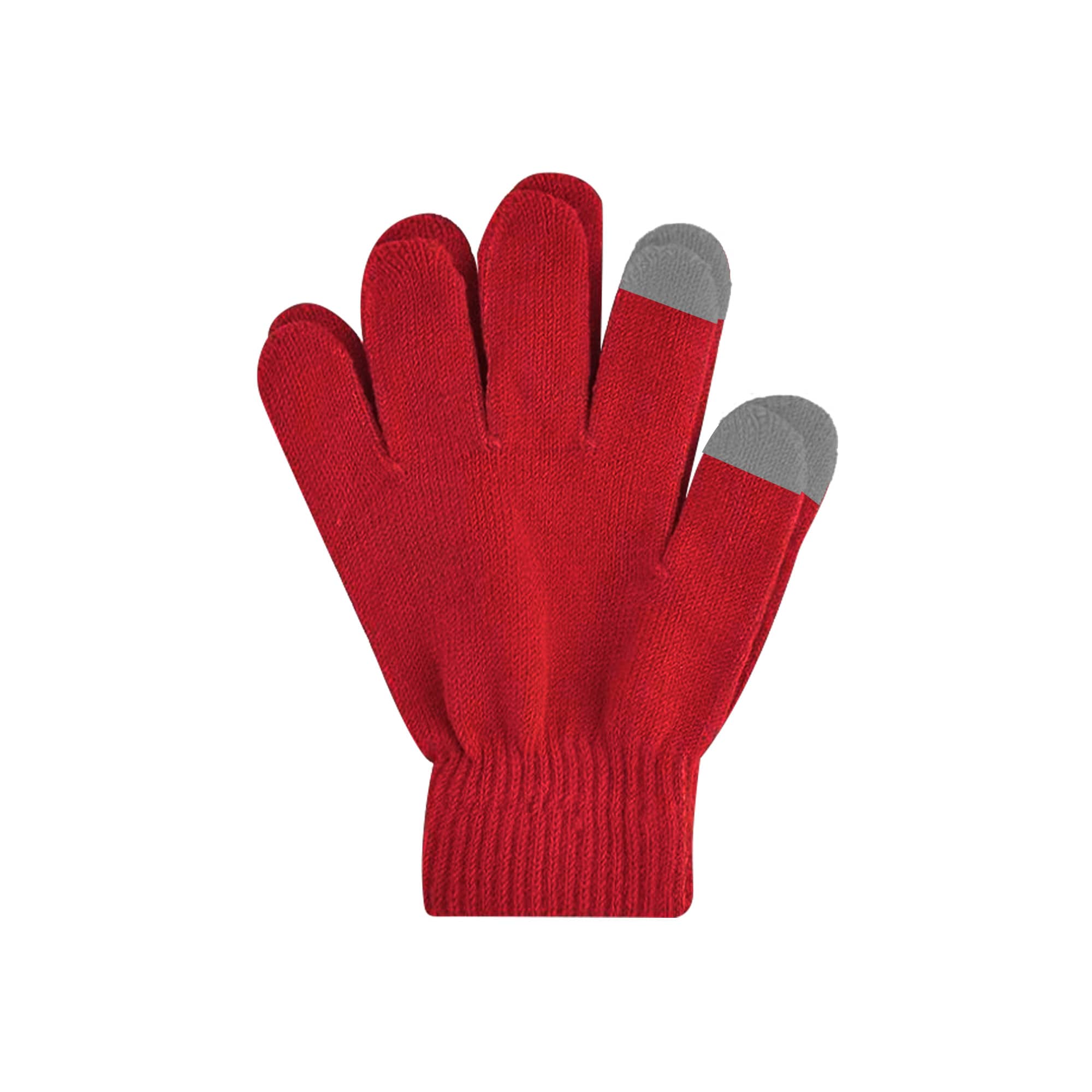 Adults Plain Knitted Gloves with Woven Label