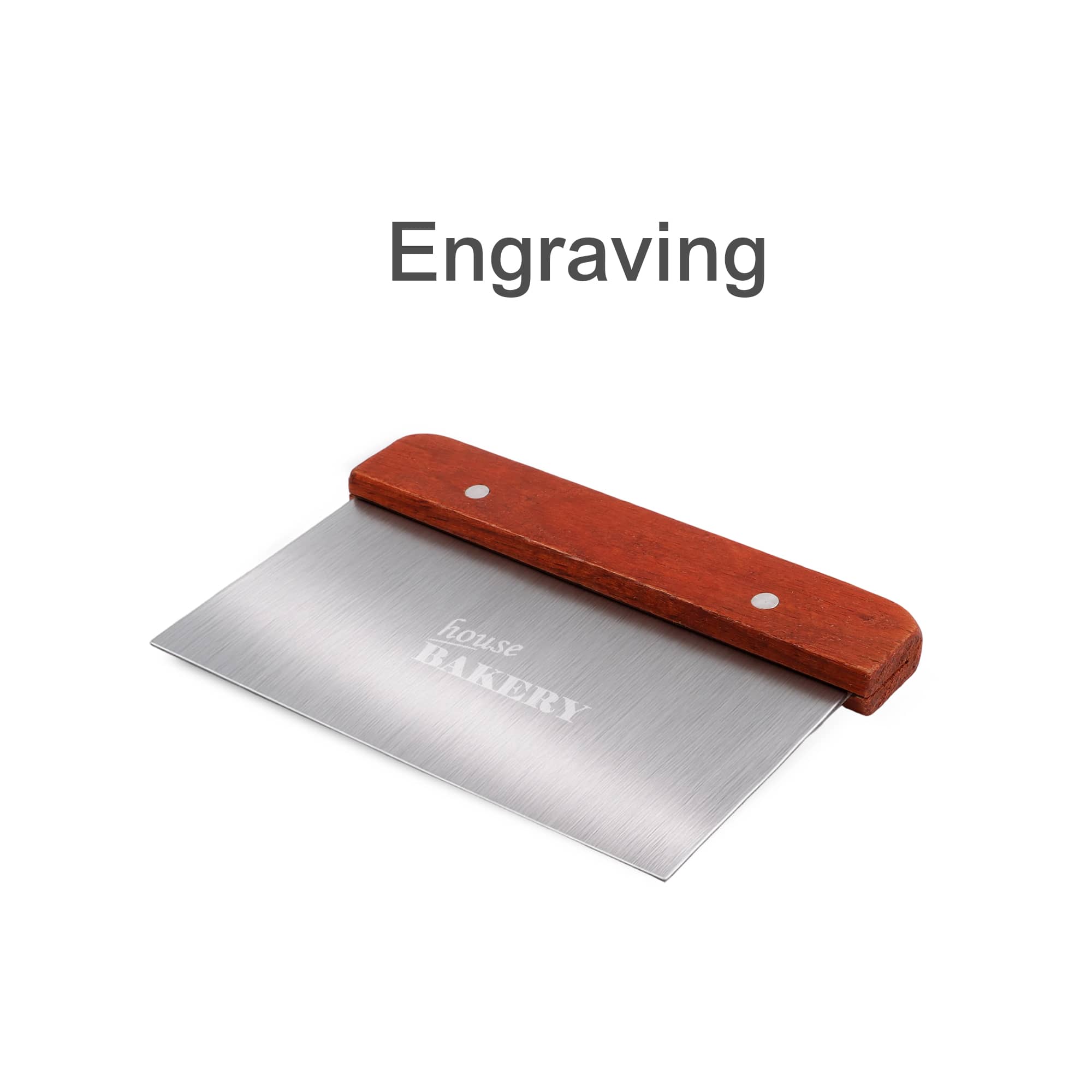 Stainless Steel Dough Scraper with Wood Handle