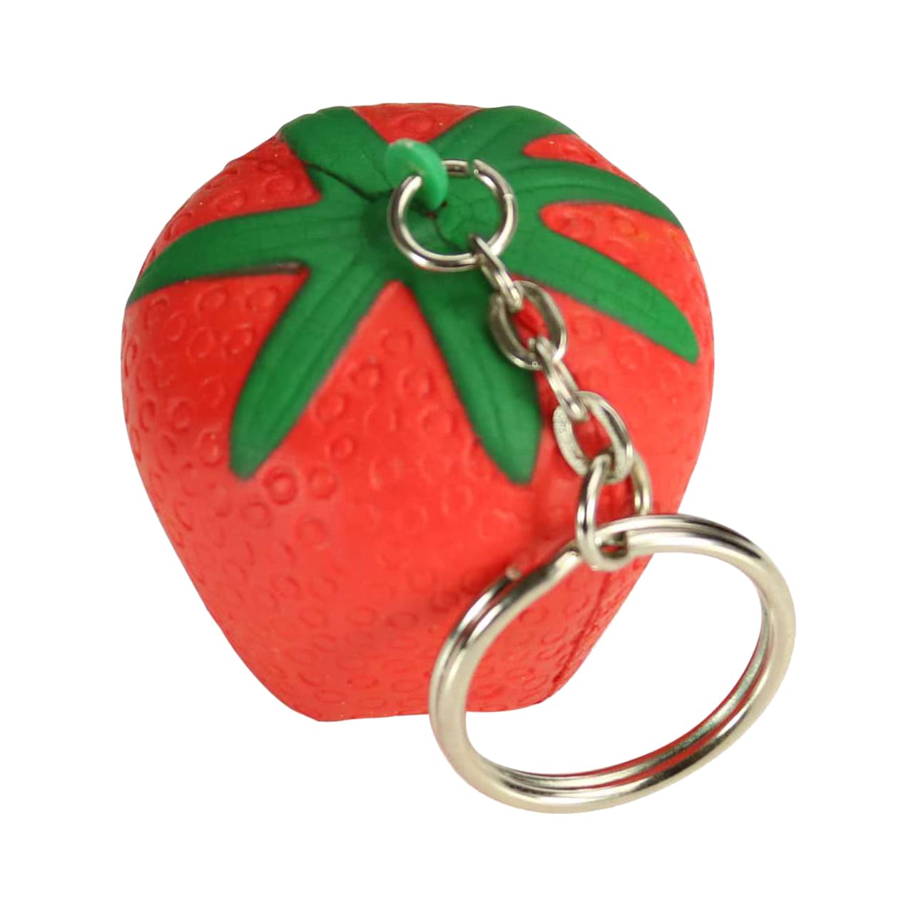 Keyring with Strawberry Stress Reliever