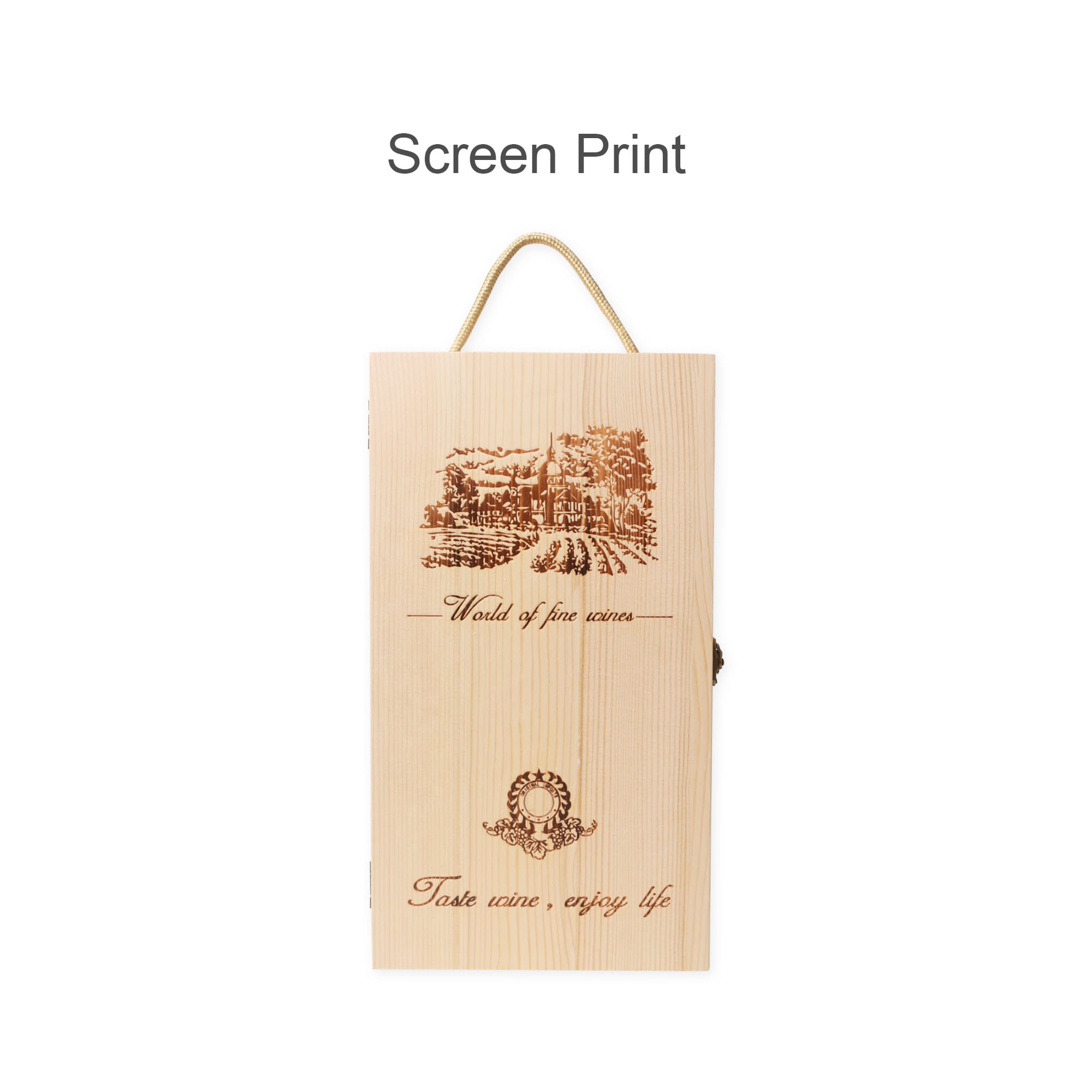 Double Bottle Wooden Wine Box