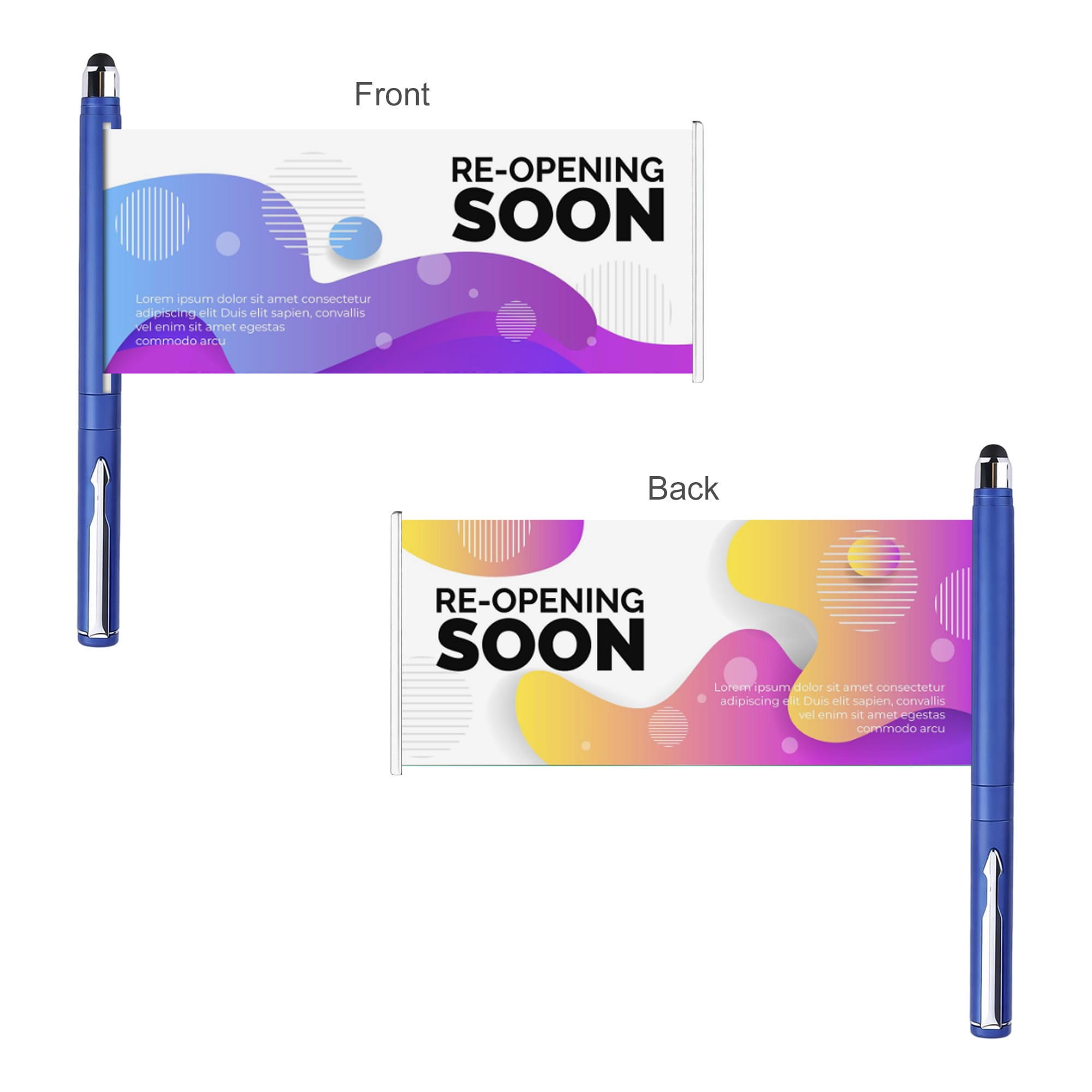 2 in 1 Commercial Banner Pen