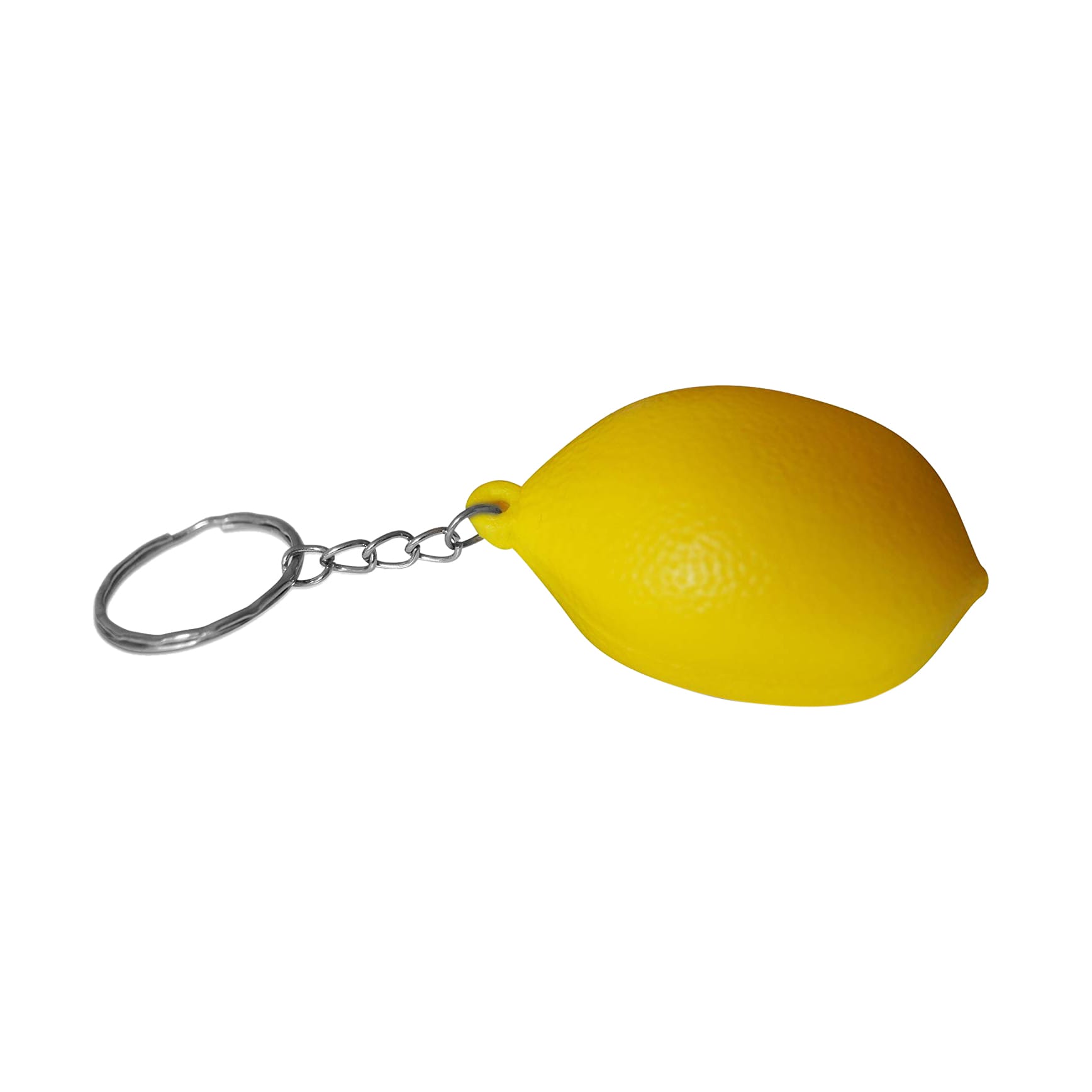 Keyring with Lemon Stress Reliever