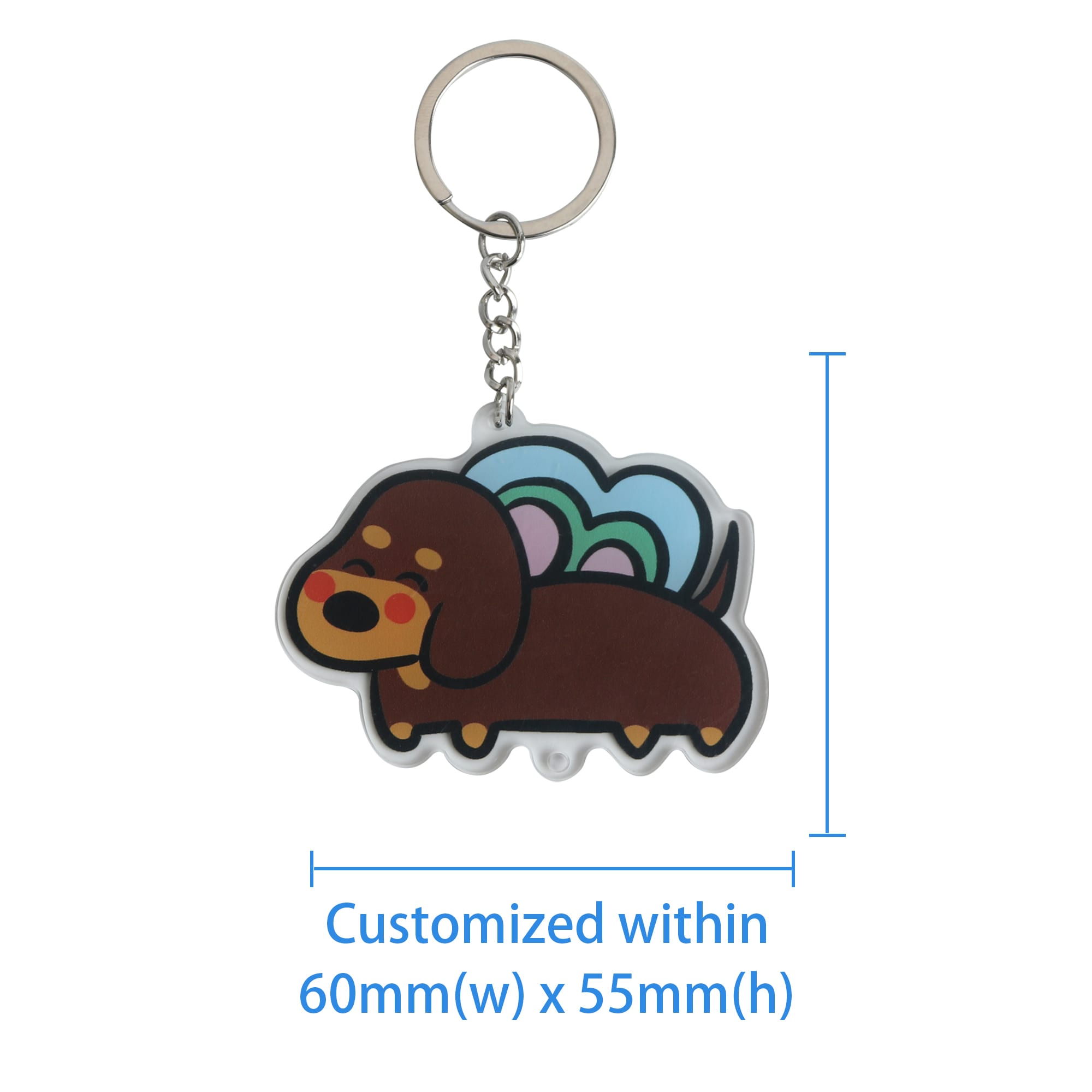 Custom Shape Acrylic Keyring