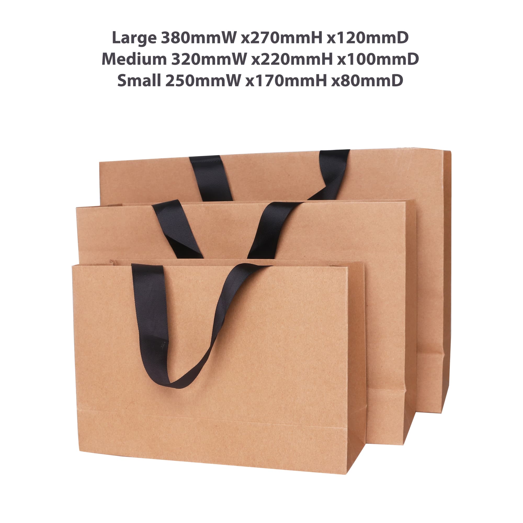 Small Paper Bag with Flat Handle(250 x 170 x 80mm)