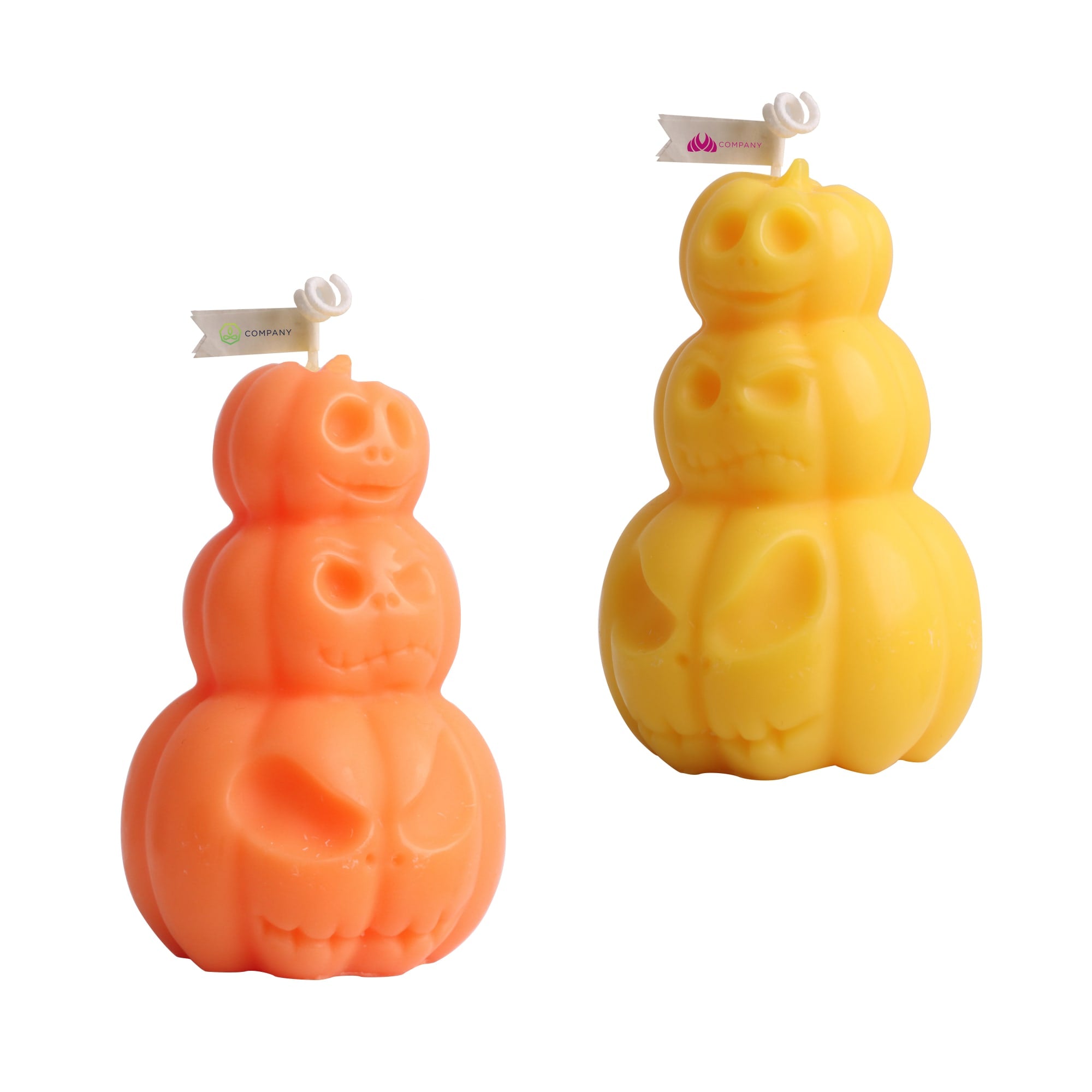 Triple Pumpkin Shape Candles
