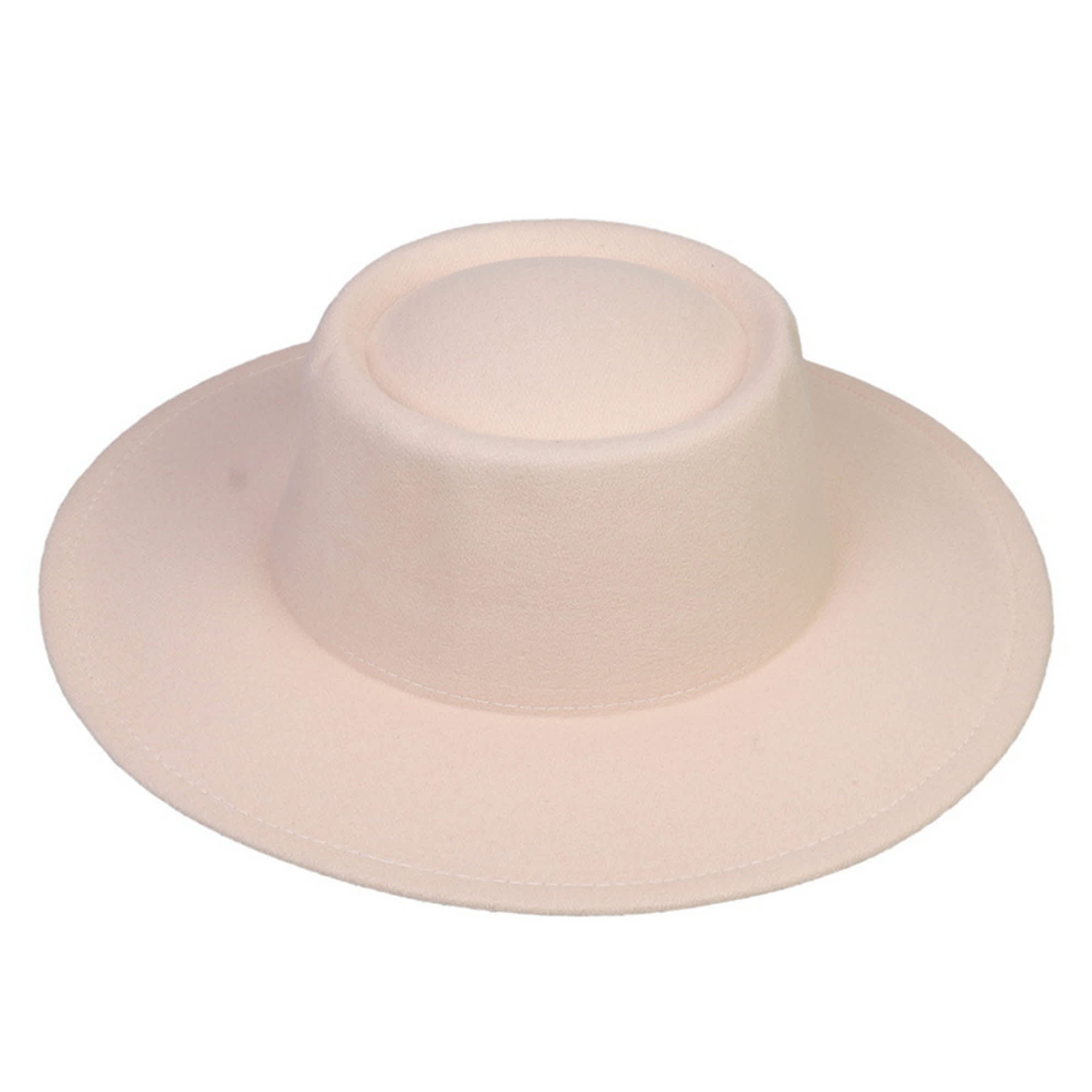Flat Top Felt Fedora Hat