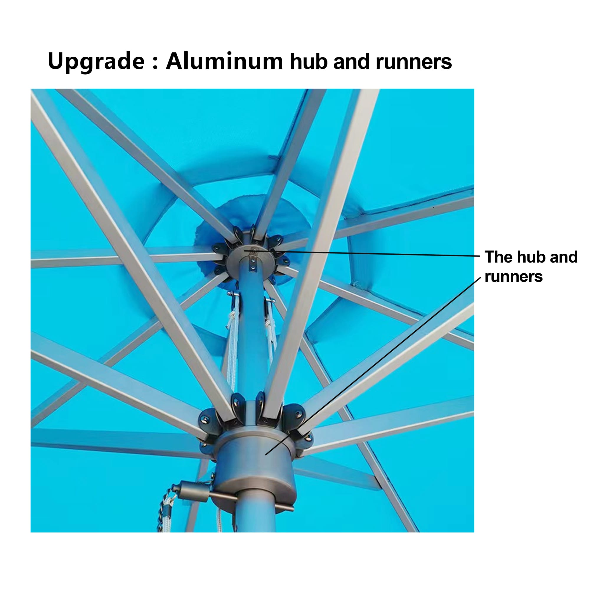 3x3m Round Stock Colour Commercial Market Umbrella