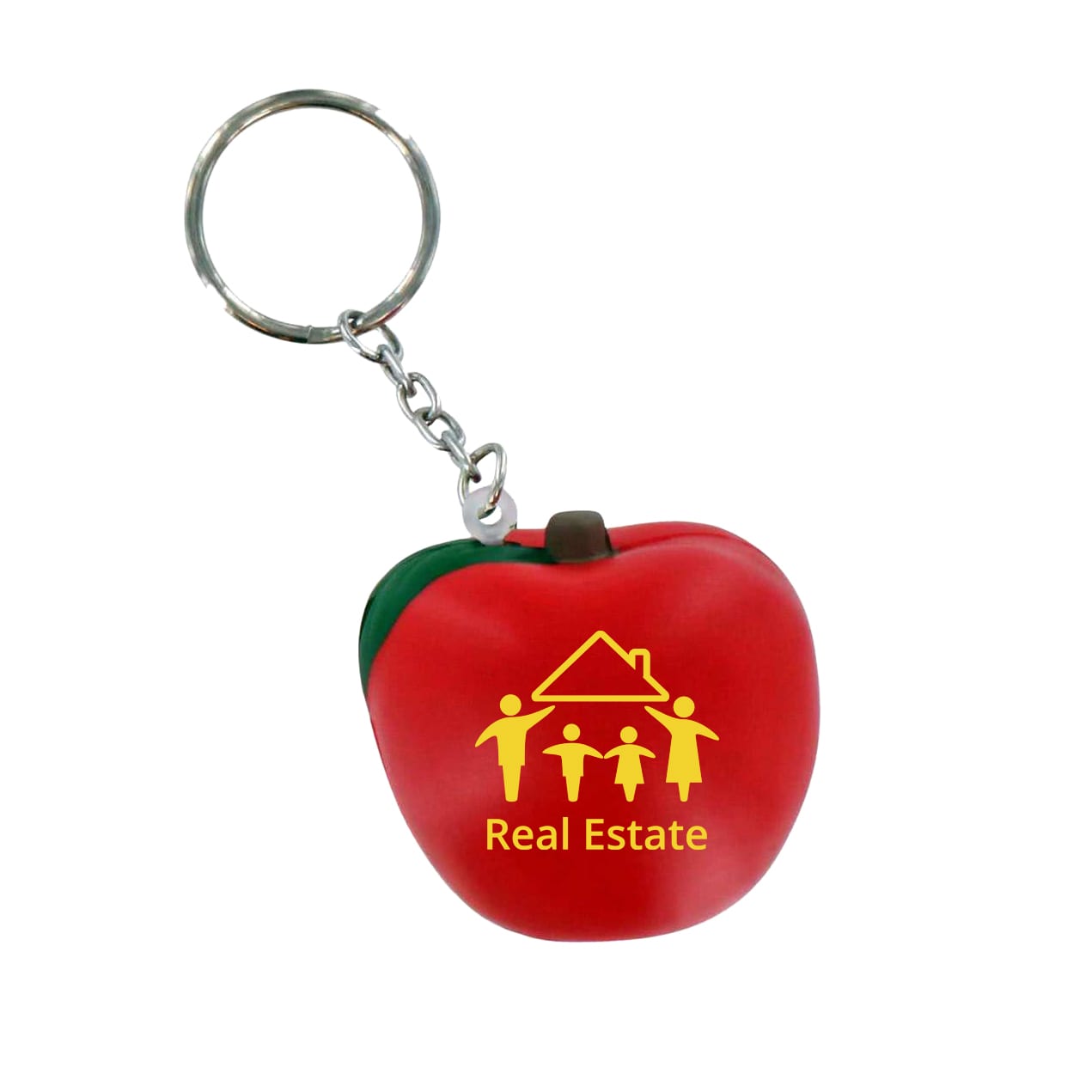 Keyring with Apple Stress Reliever