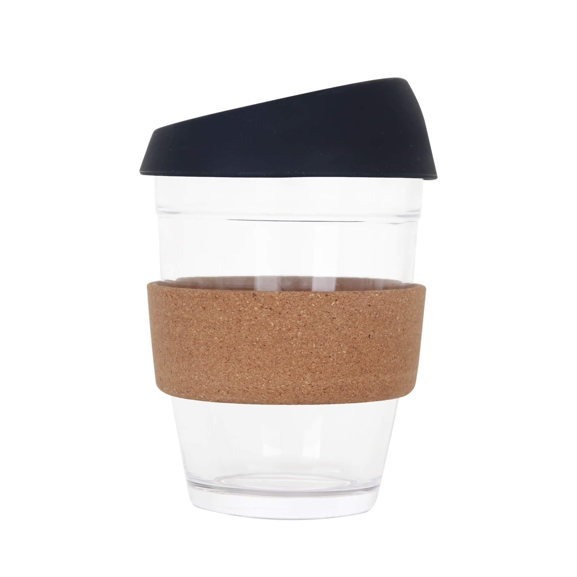 12 OZ Reuasble Glass Coffee Cup with Cork Band
