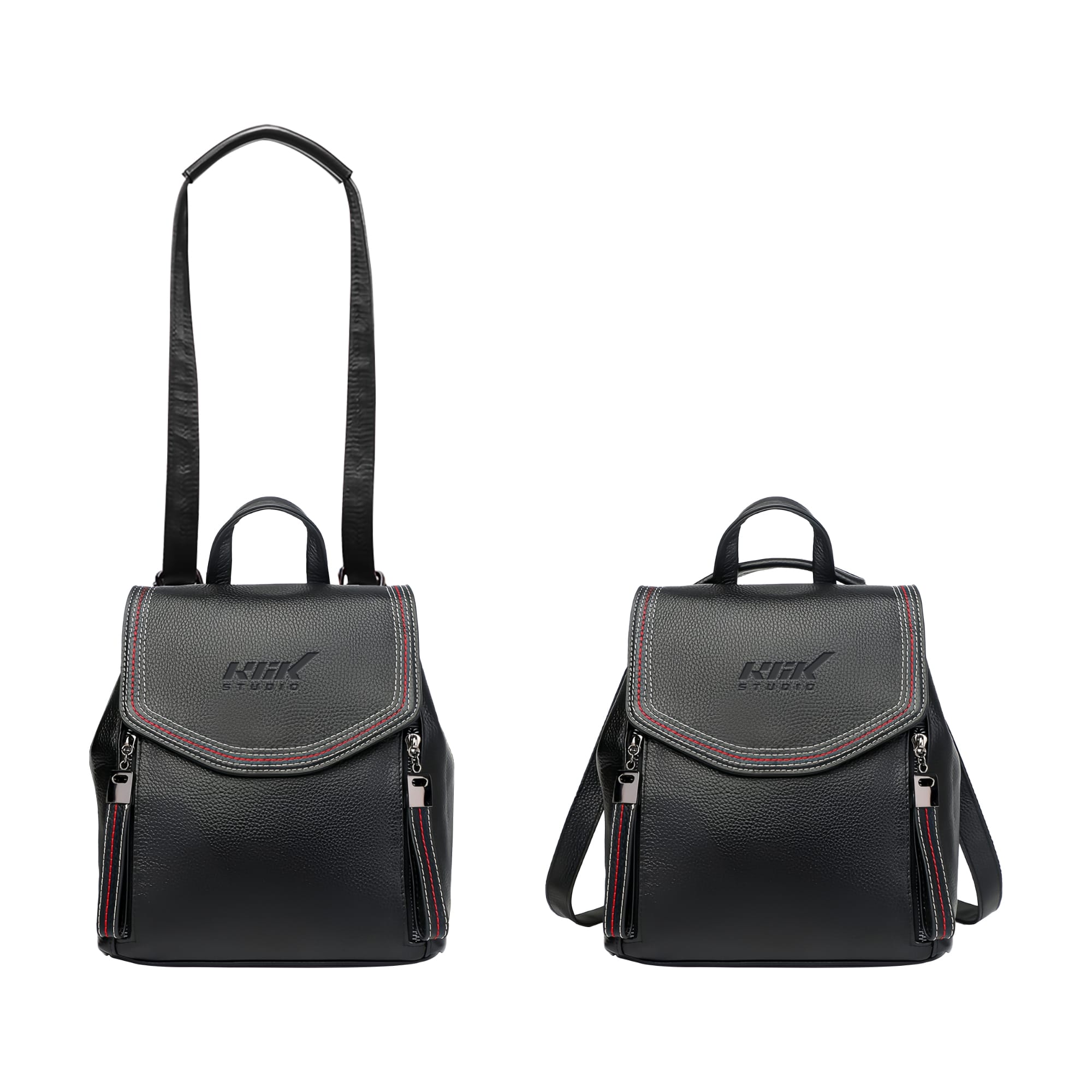 Convertible Leather Backpack