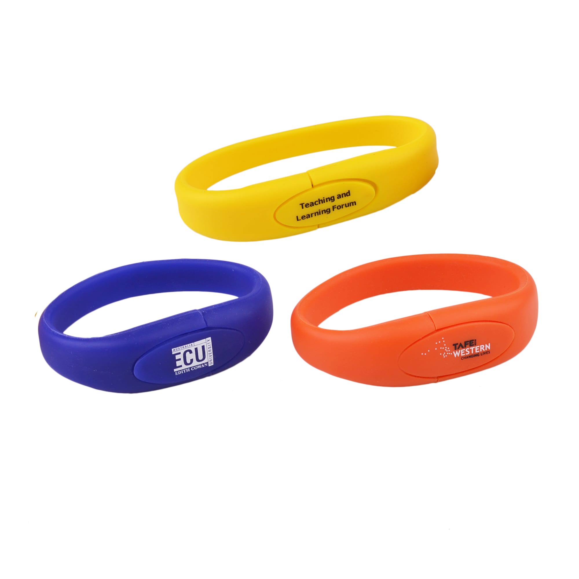 Oval Silicone Wristband Flash Drive