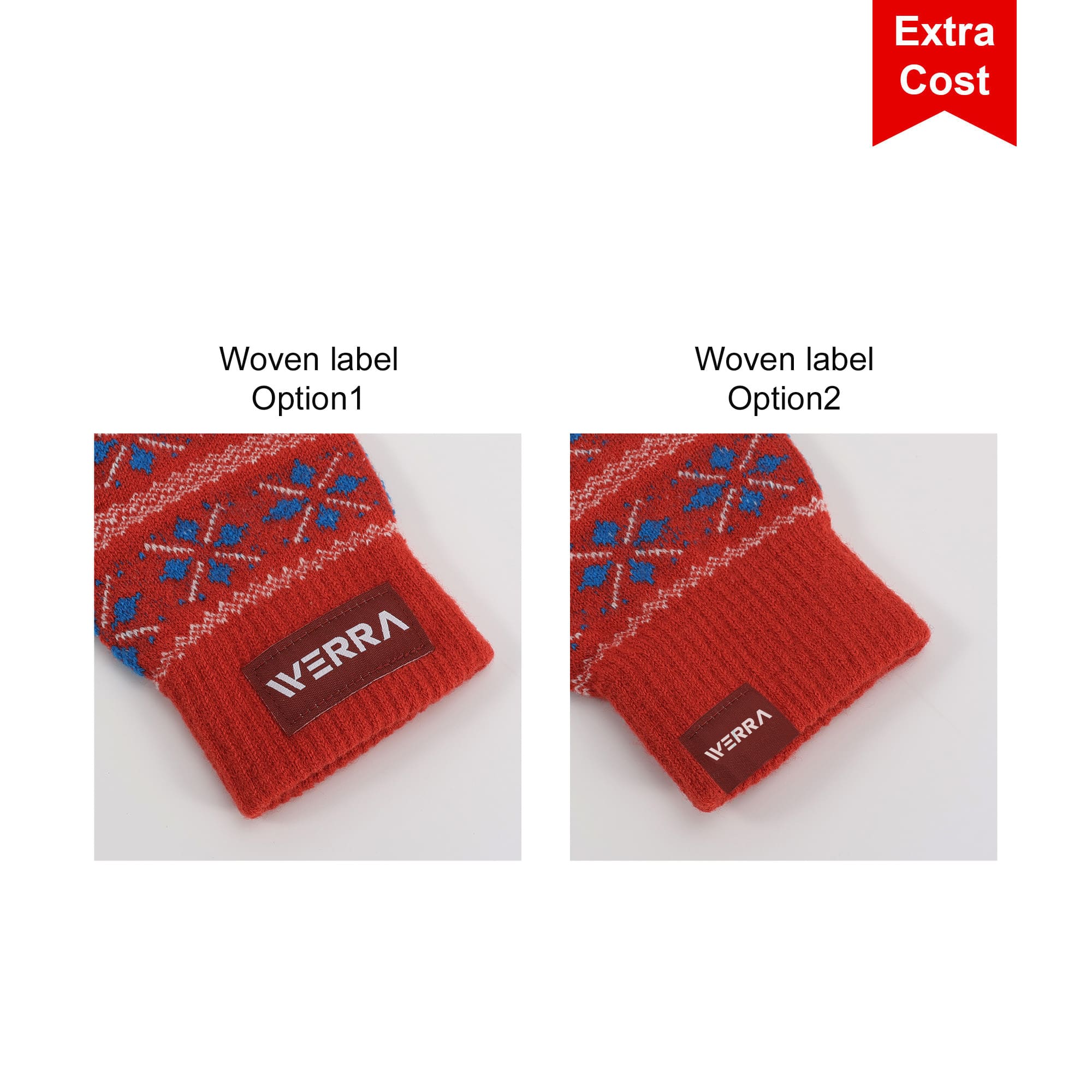 Kids Jacquard Fingerless Gloves