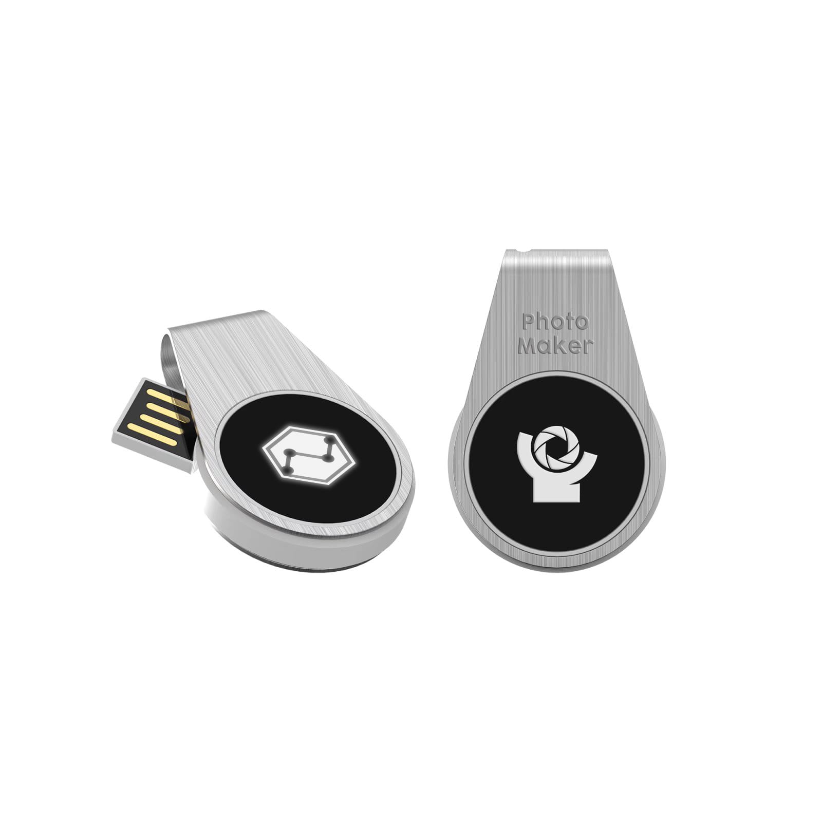 Swivel Lighting Logo Flash Drive