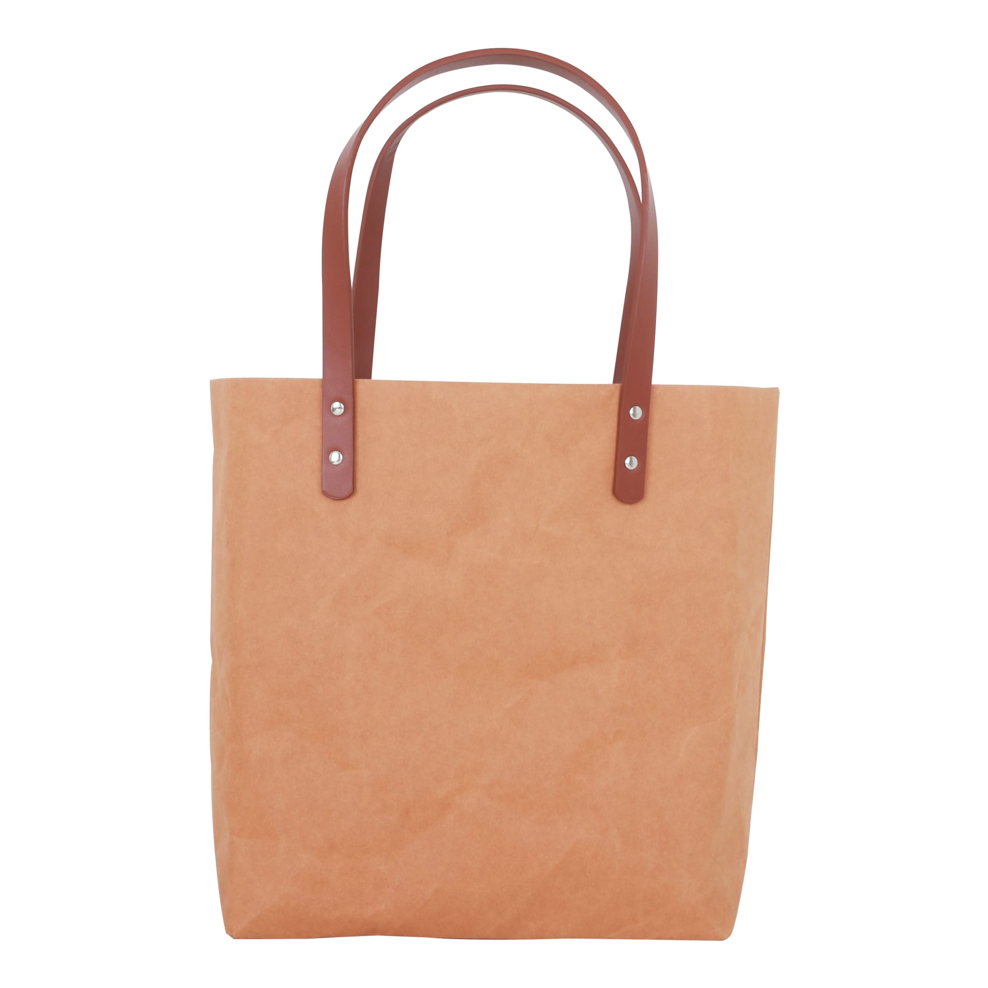 Washable Kraft Paper Bag with PU Handle(390x330x100mm)