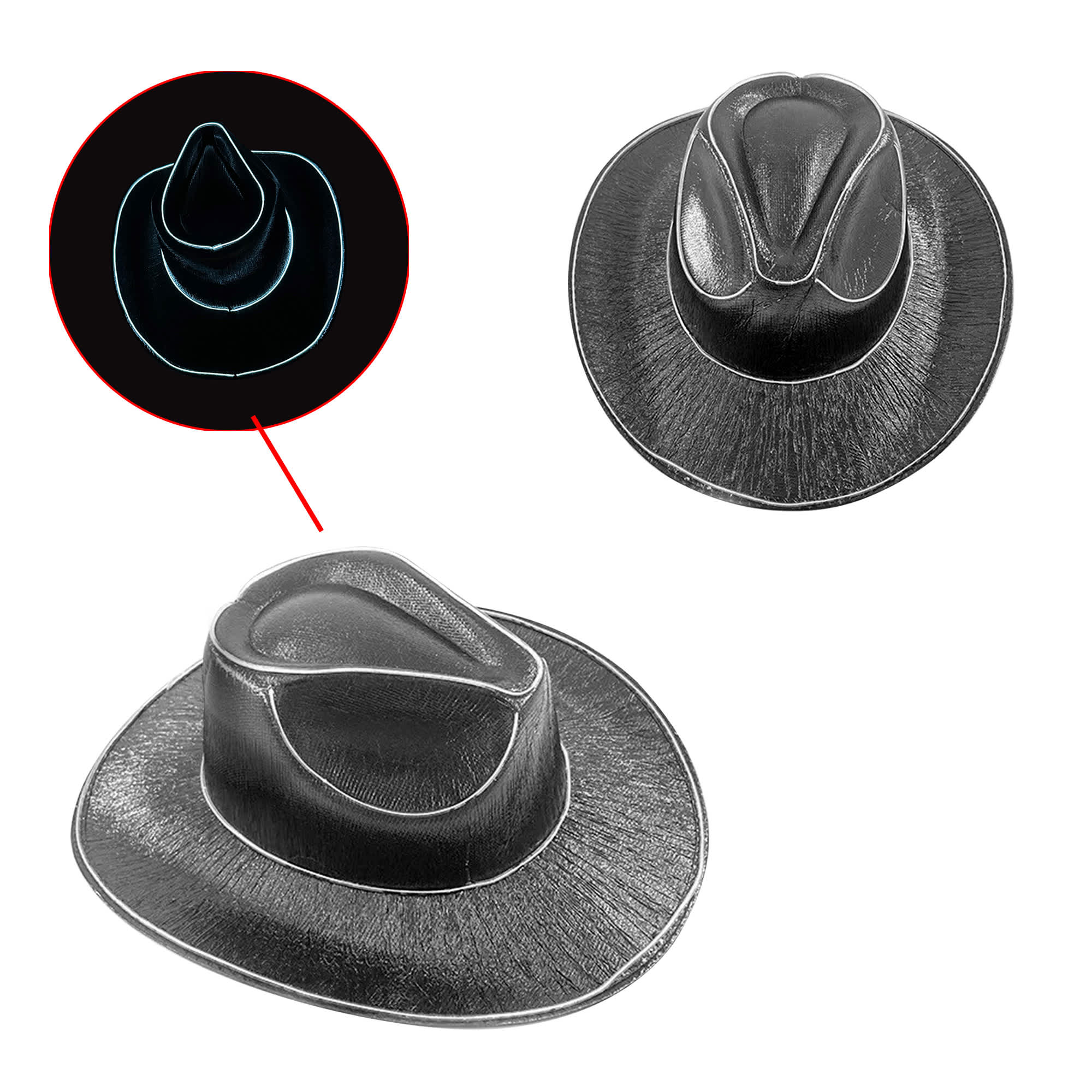 Light Up Cowboy Hats