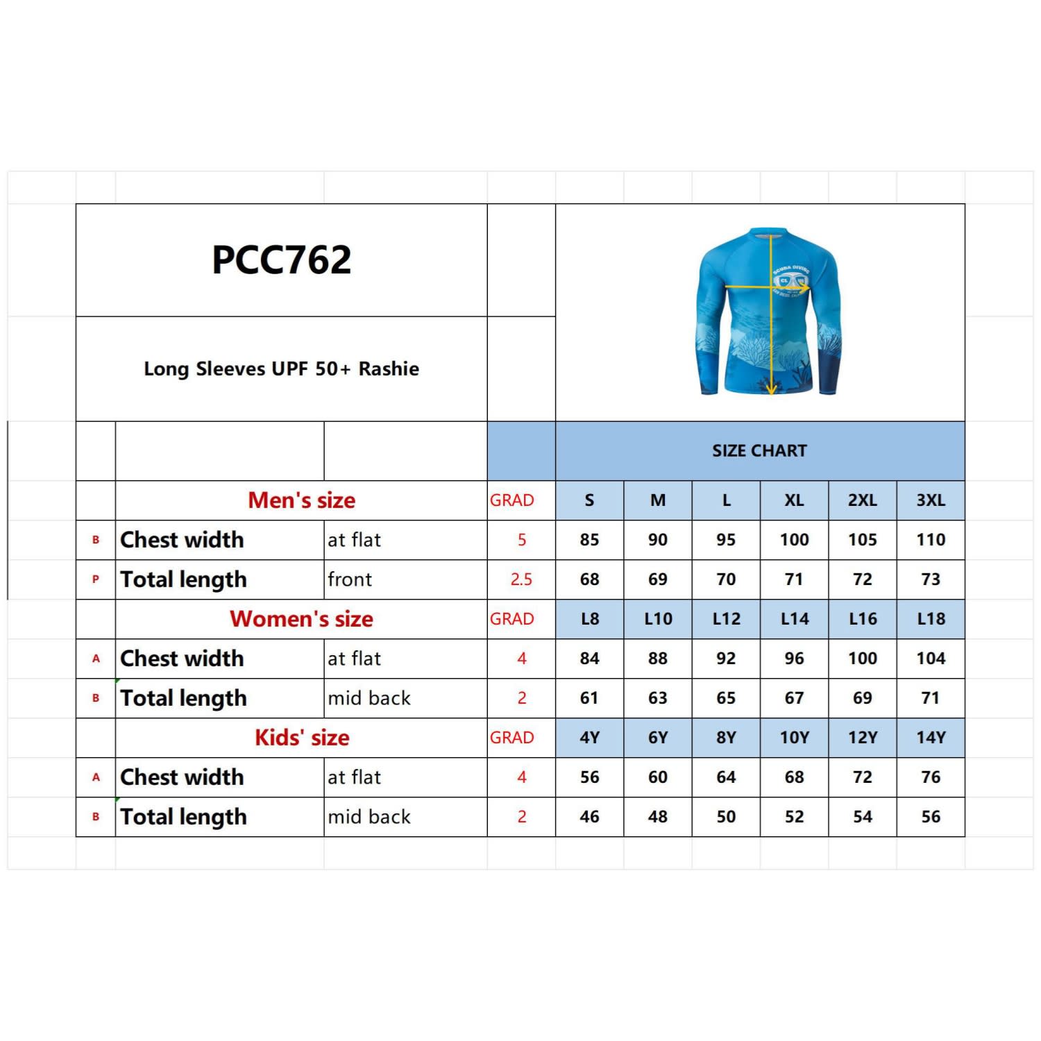 Sublimation Long Sleeves UPF 50+ Rashie