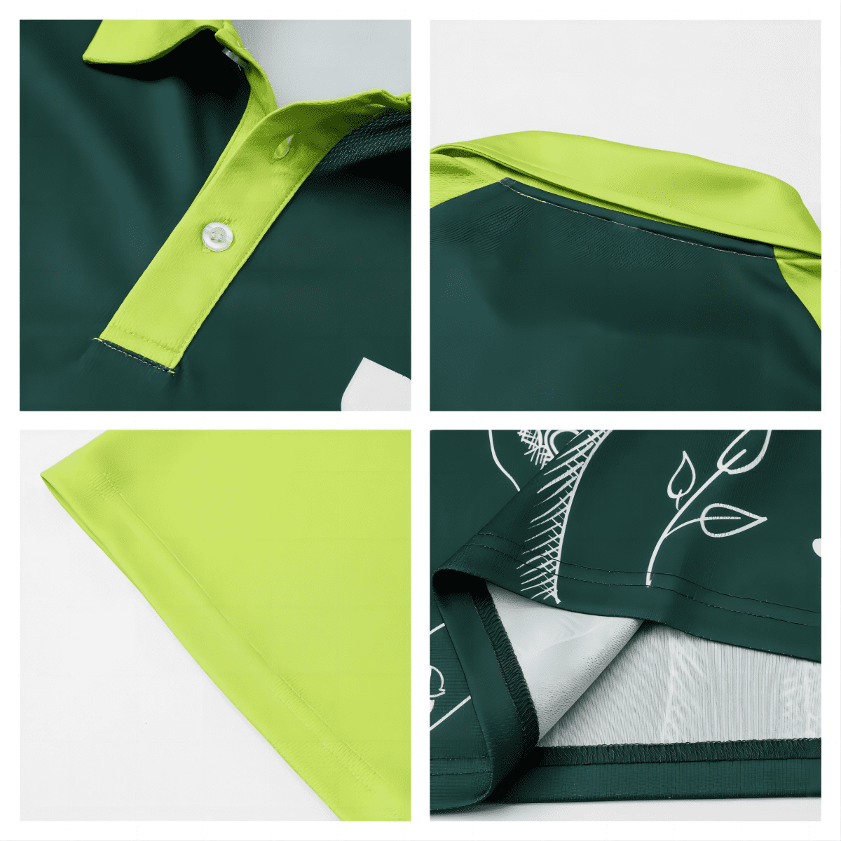 Unisex Adults RPET Micro Mesh Sublimated Raglan Long Sleeves POLO