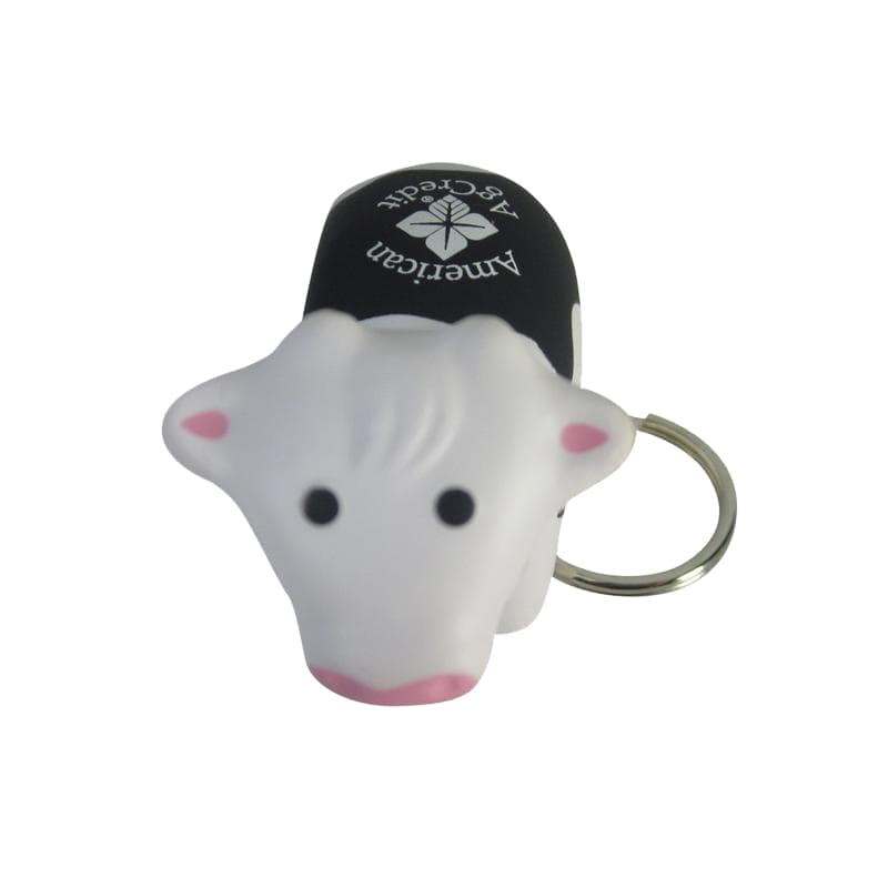 Keyring with Cow Stress Reliever