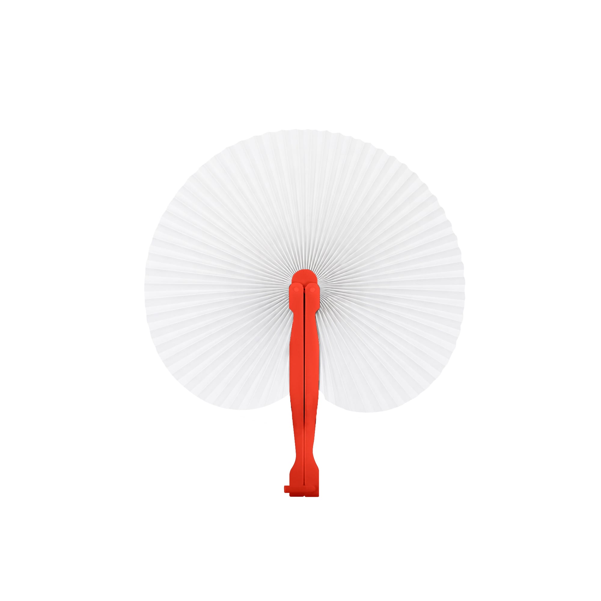Peach Shape Plastic Handle Paper Fan