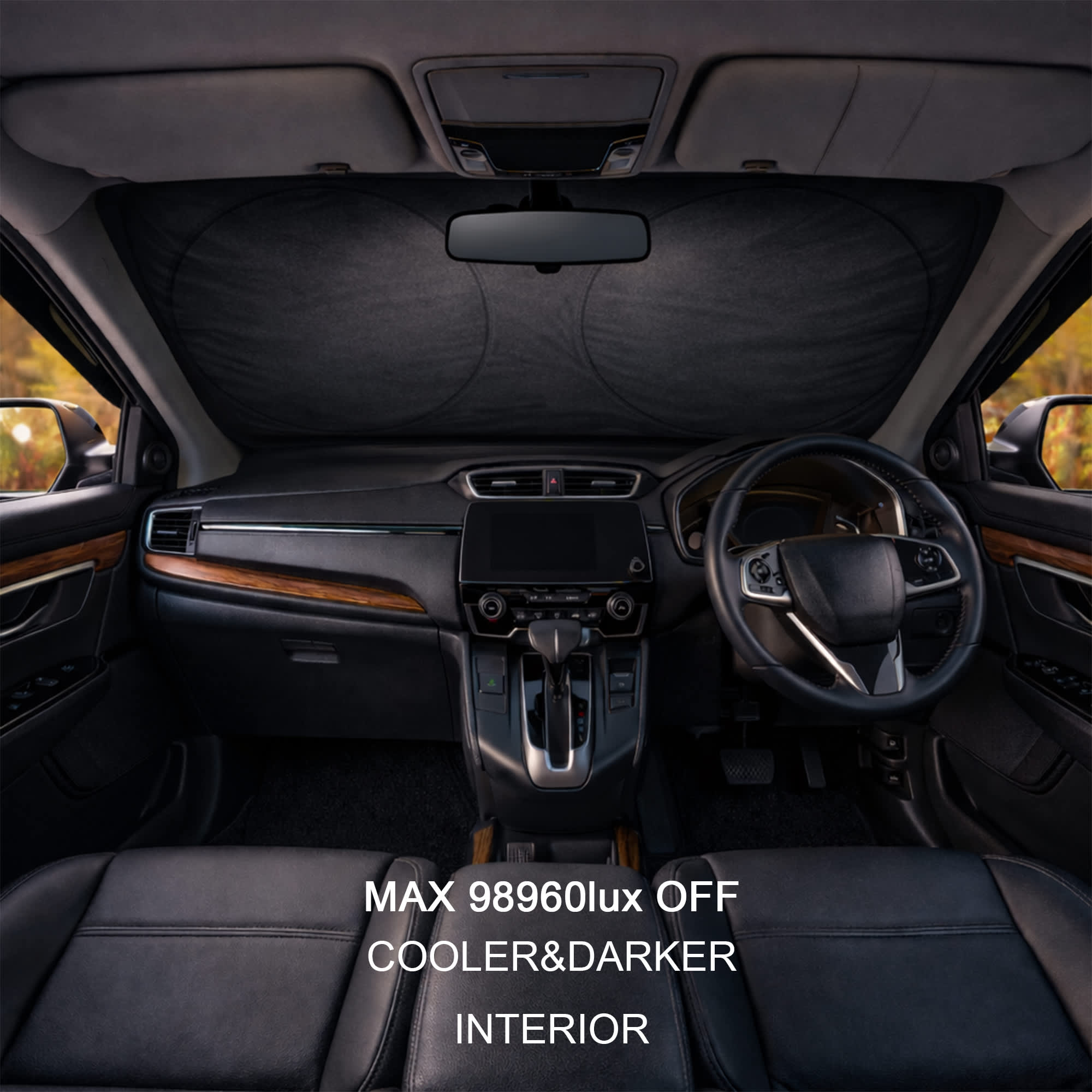 Twin Circular Reflective Car Sunshade