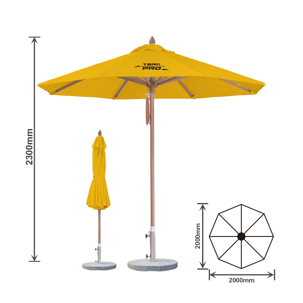 2x2m Wind-resistant Octagon Stock Colour Outdoor Umbrella