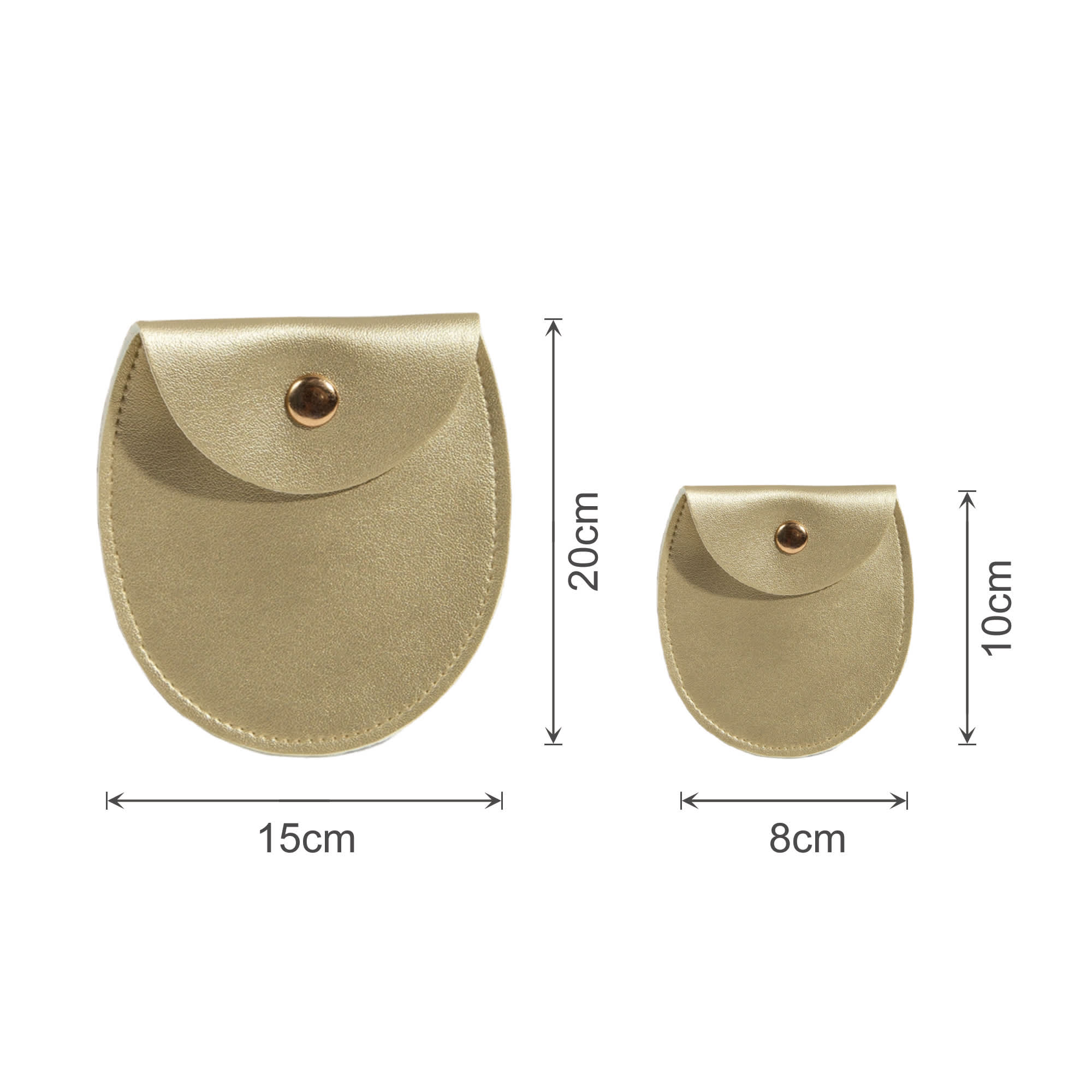 Oval PU Leather Jewellery Pouch