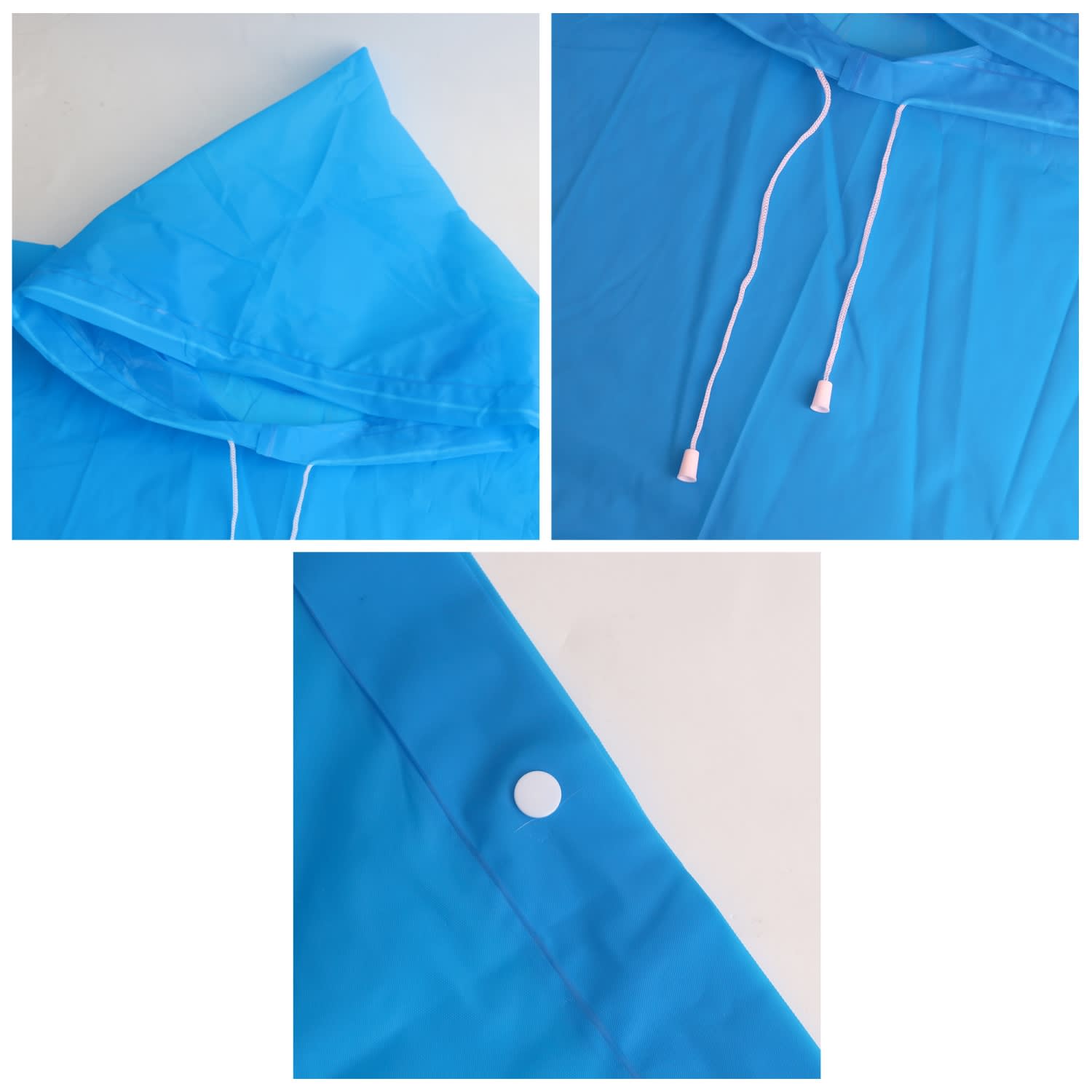 Reusable Adult PEVA Screen Print Rain Poncho