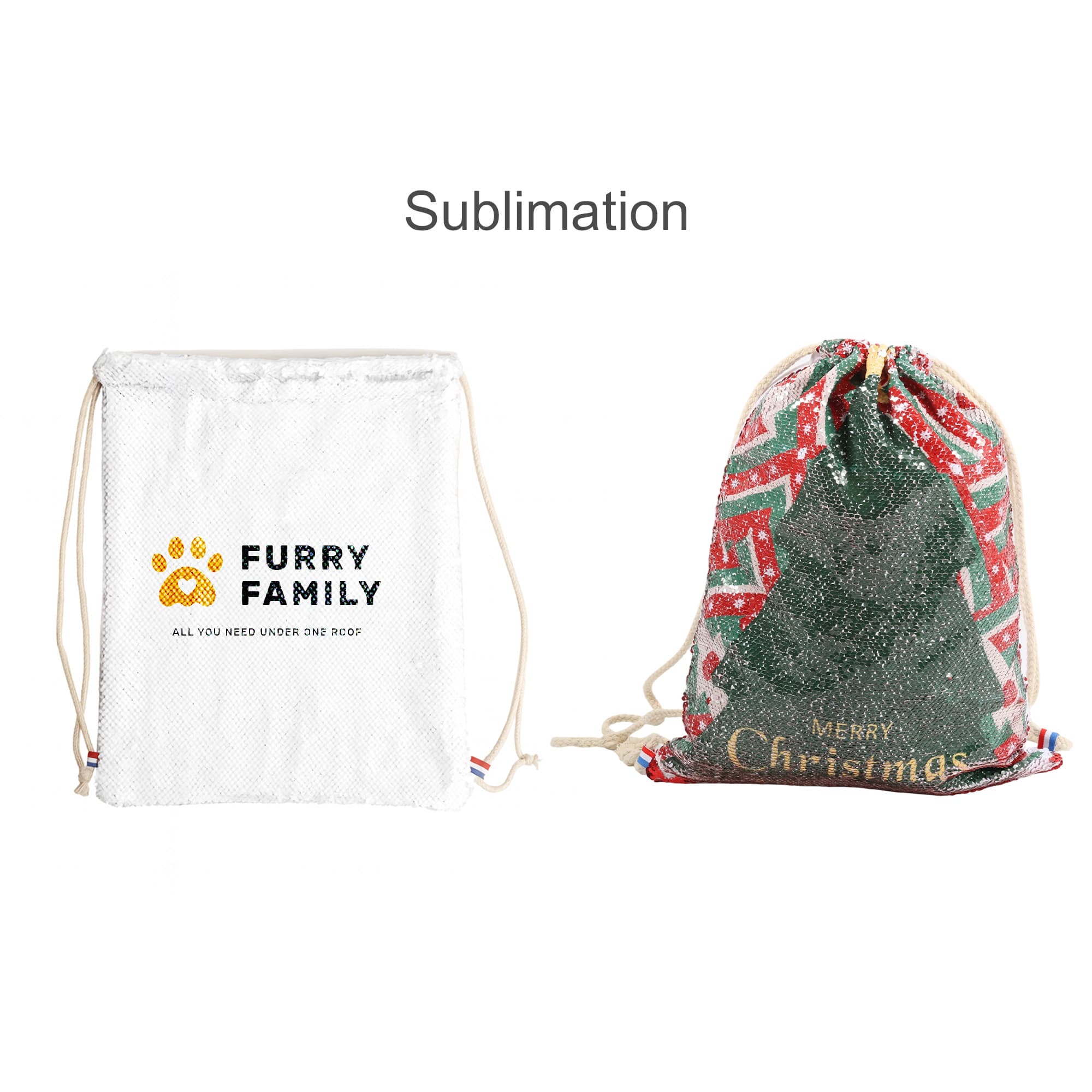 Sequin Magic Drawstring Bag