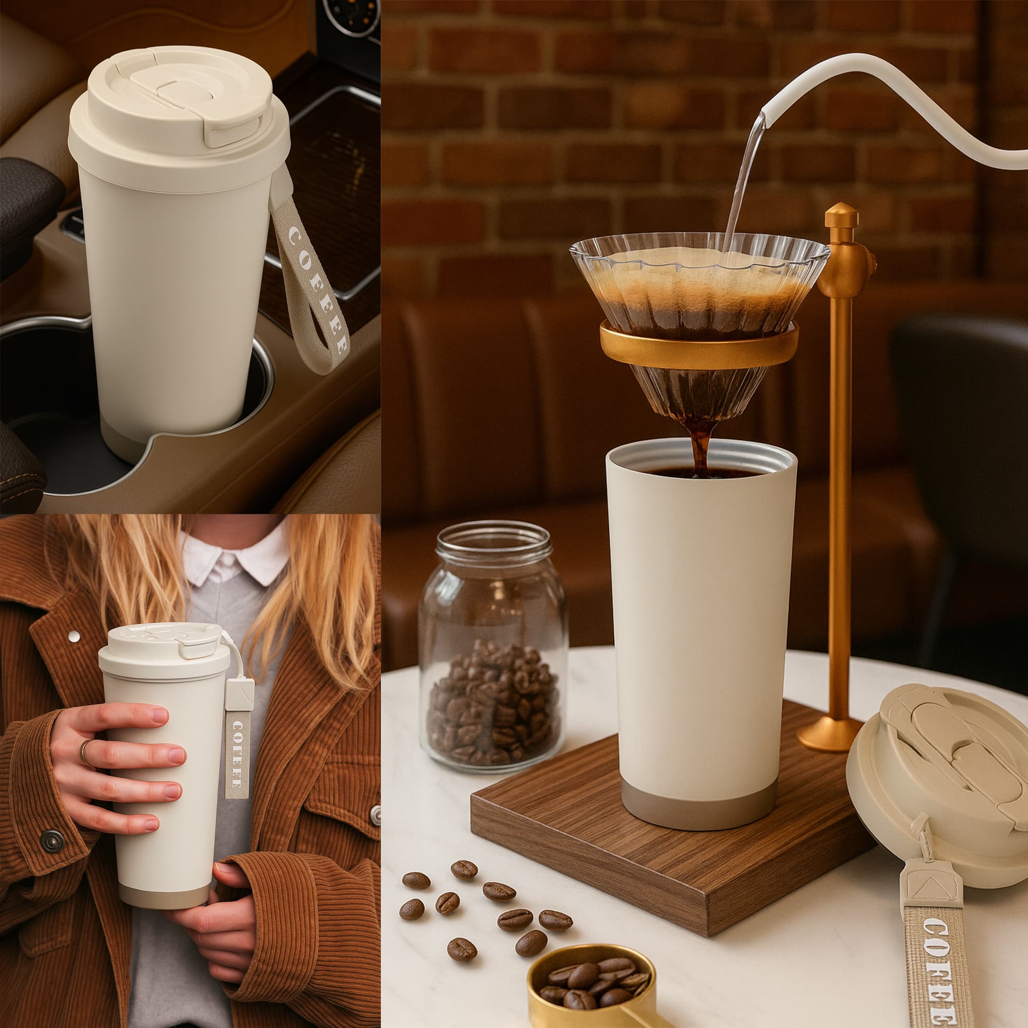 550ML Double Wall Stainless Steel Coffee Mug