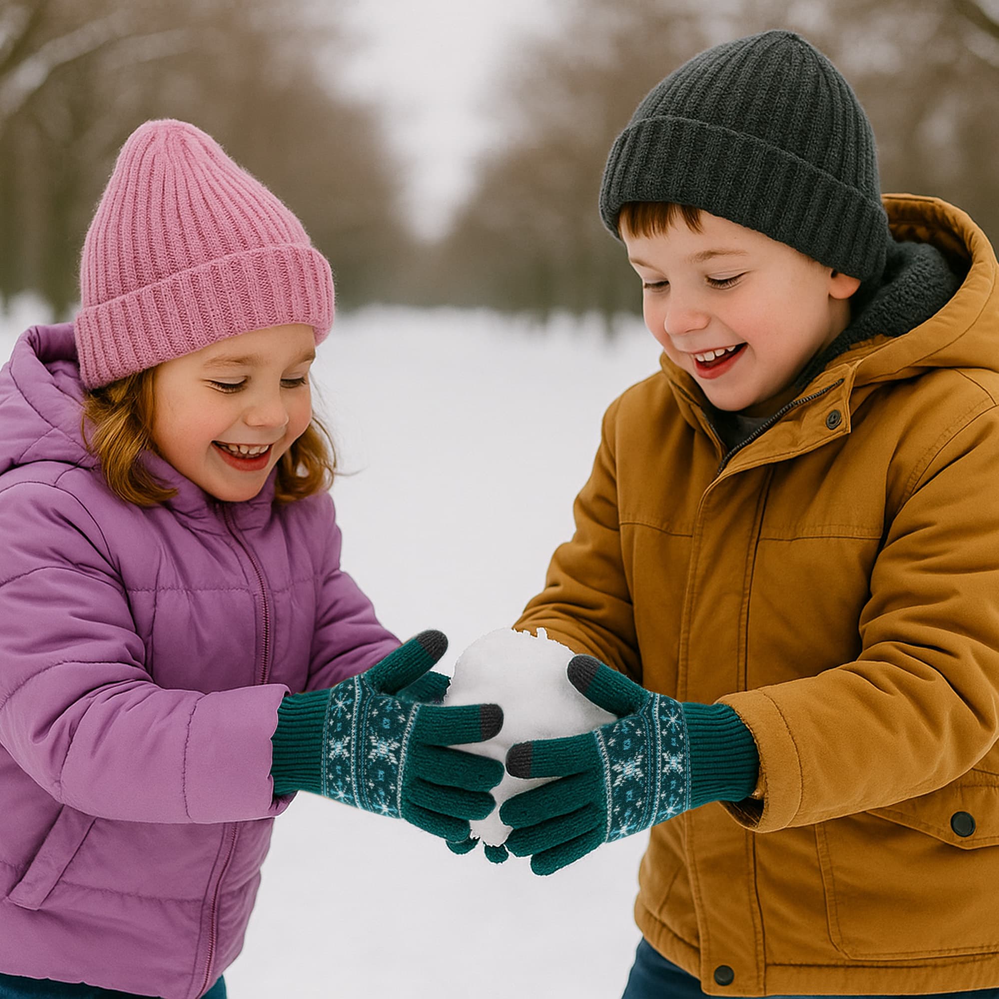 Kids Jacquard Gloves