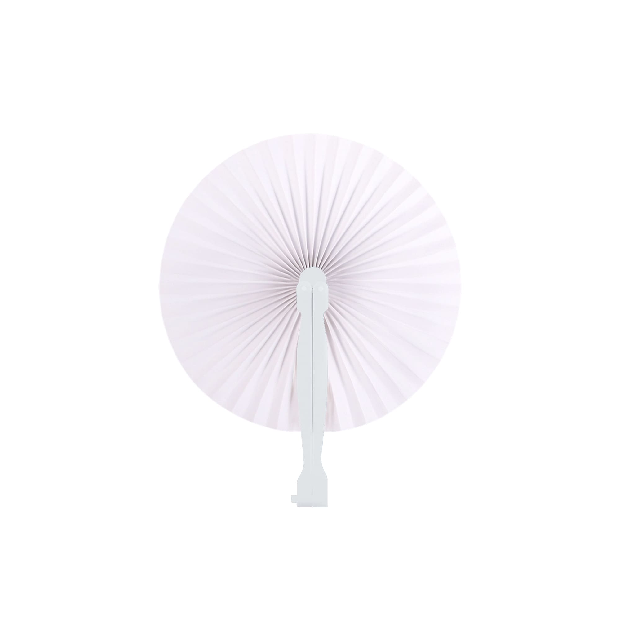 Round Plastic Handle Paper Fan