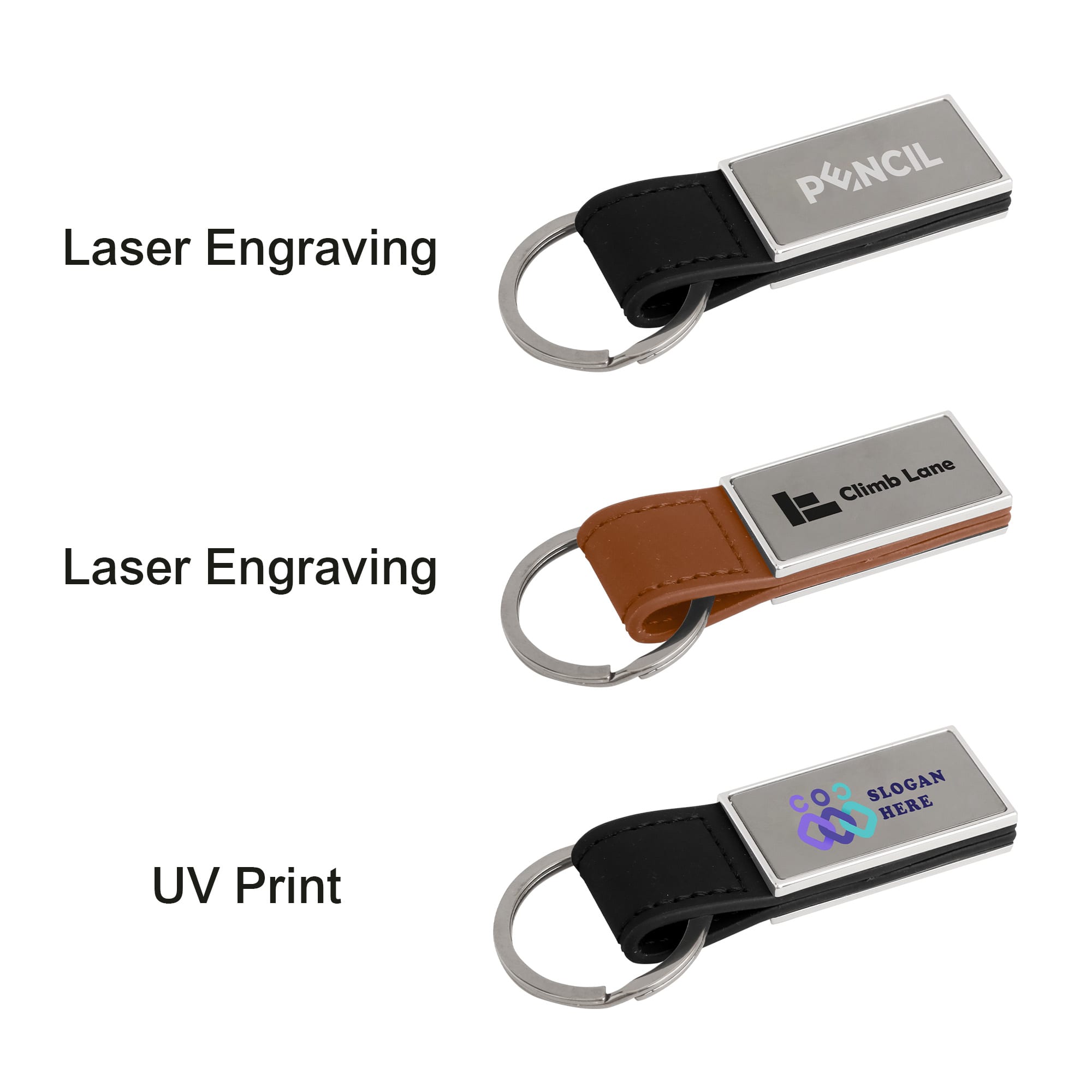 PU Leather Metal Keyring C