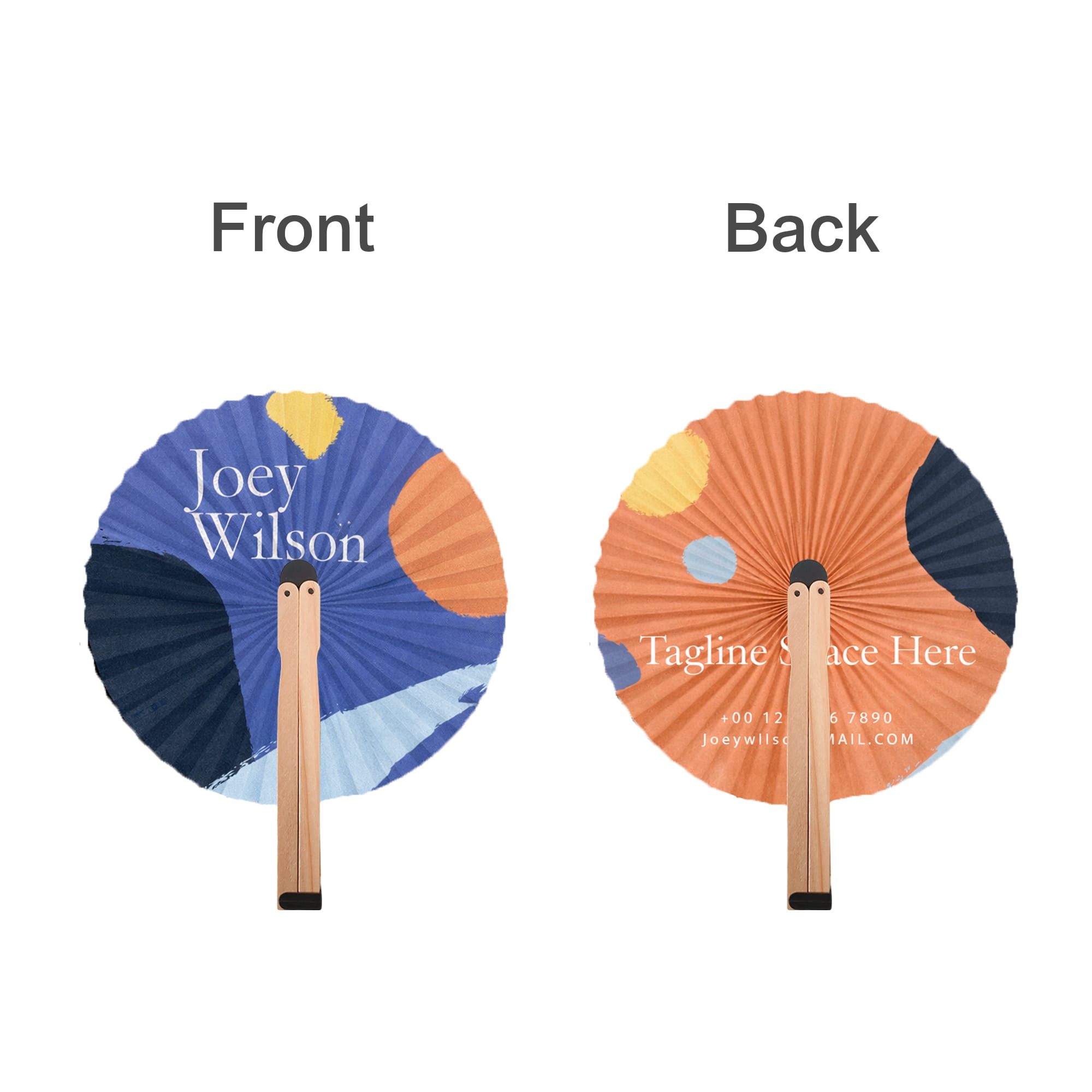 Round Wooden Paper Fan